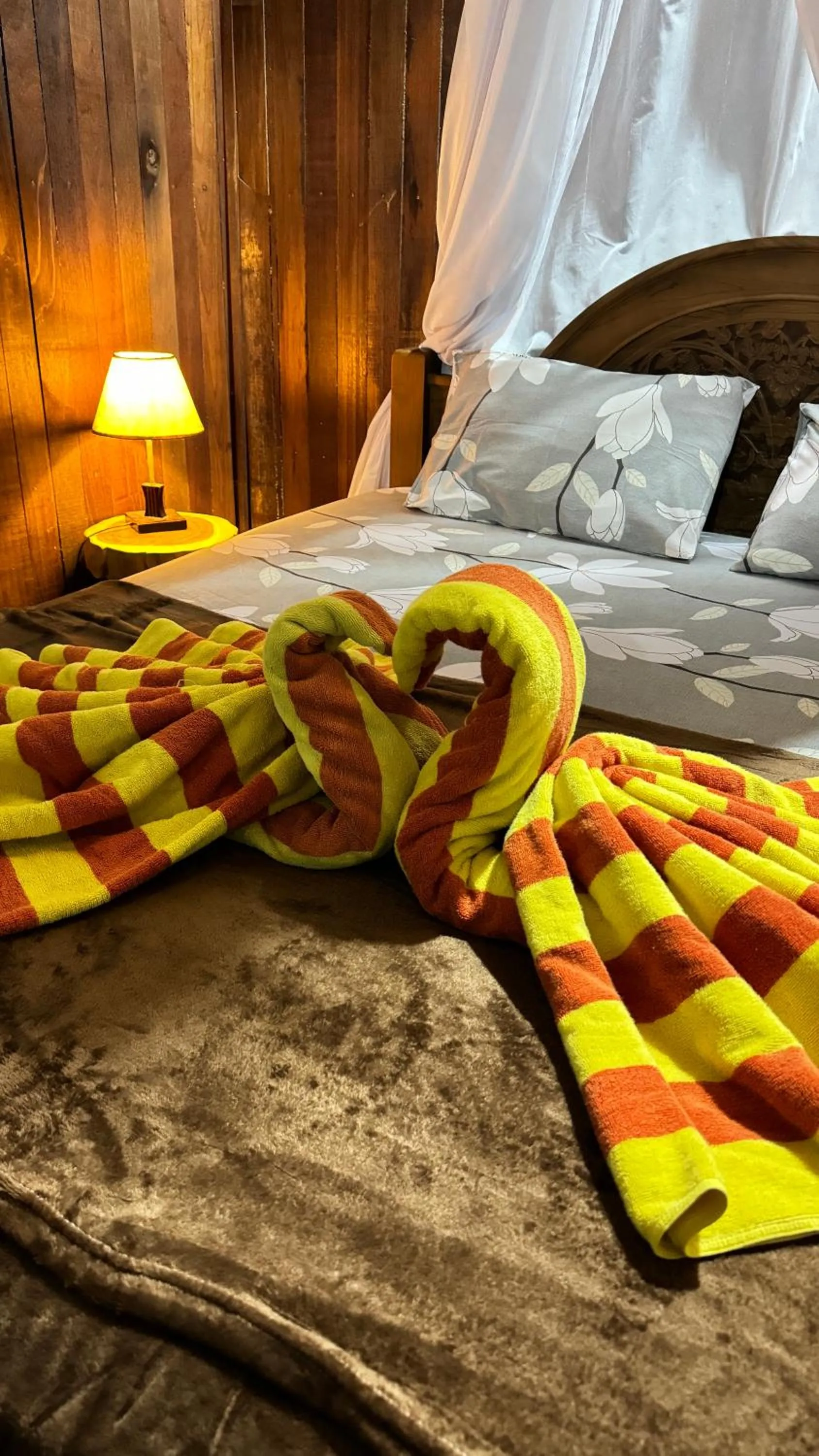 Bed in Bronze Bungalows