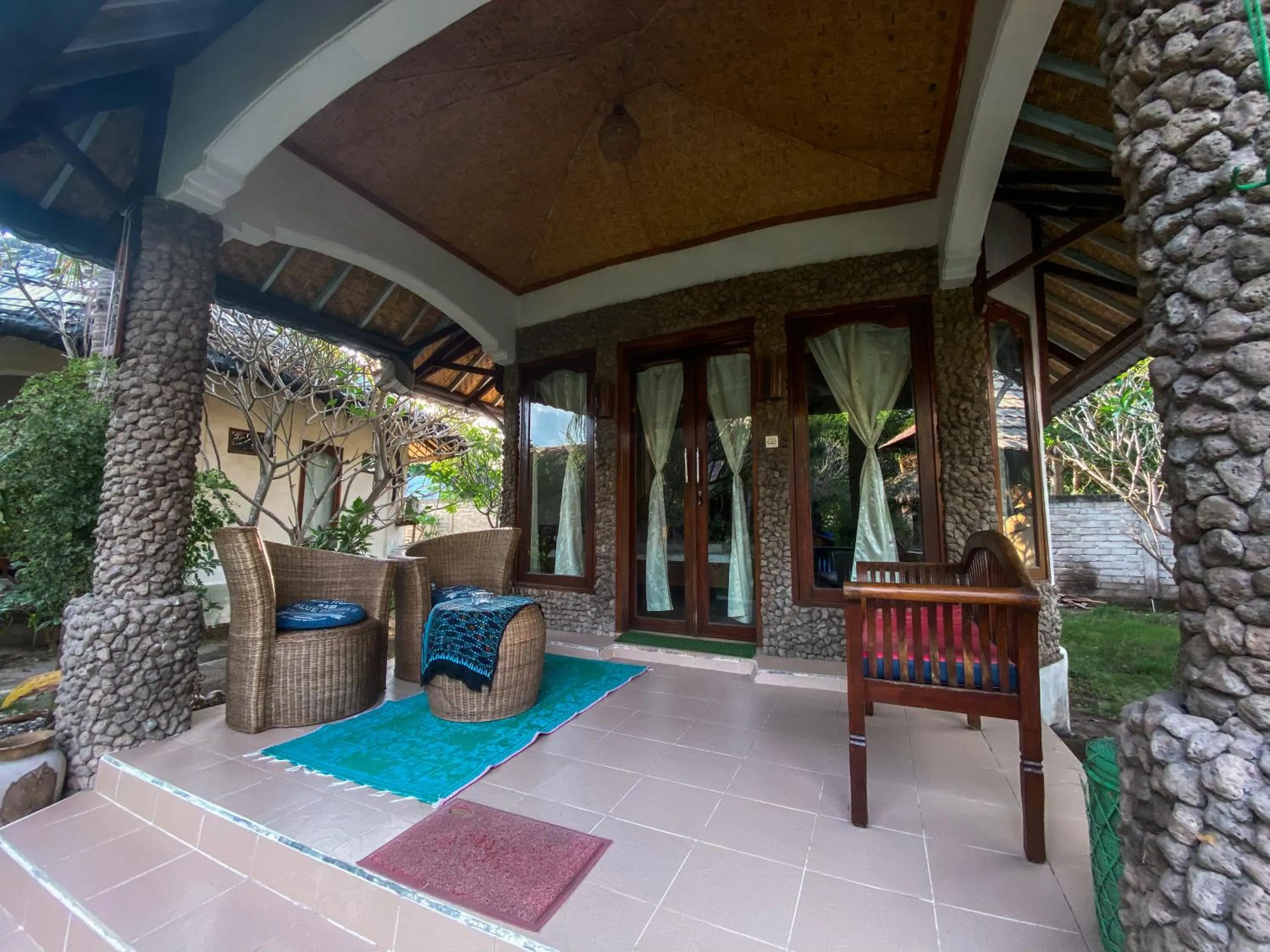 Seating area in Sejuk Cottages