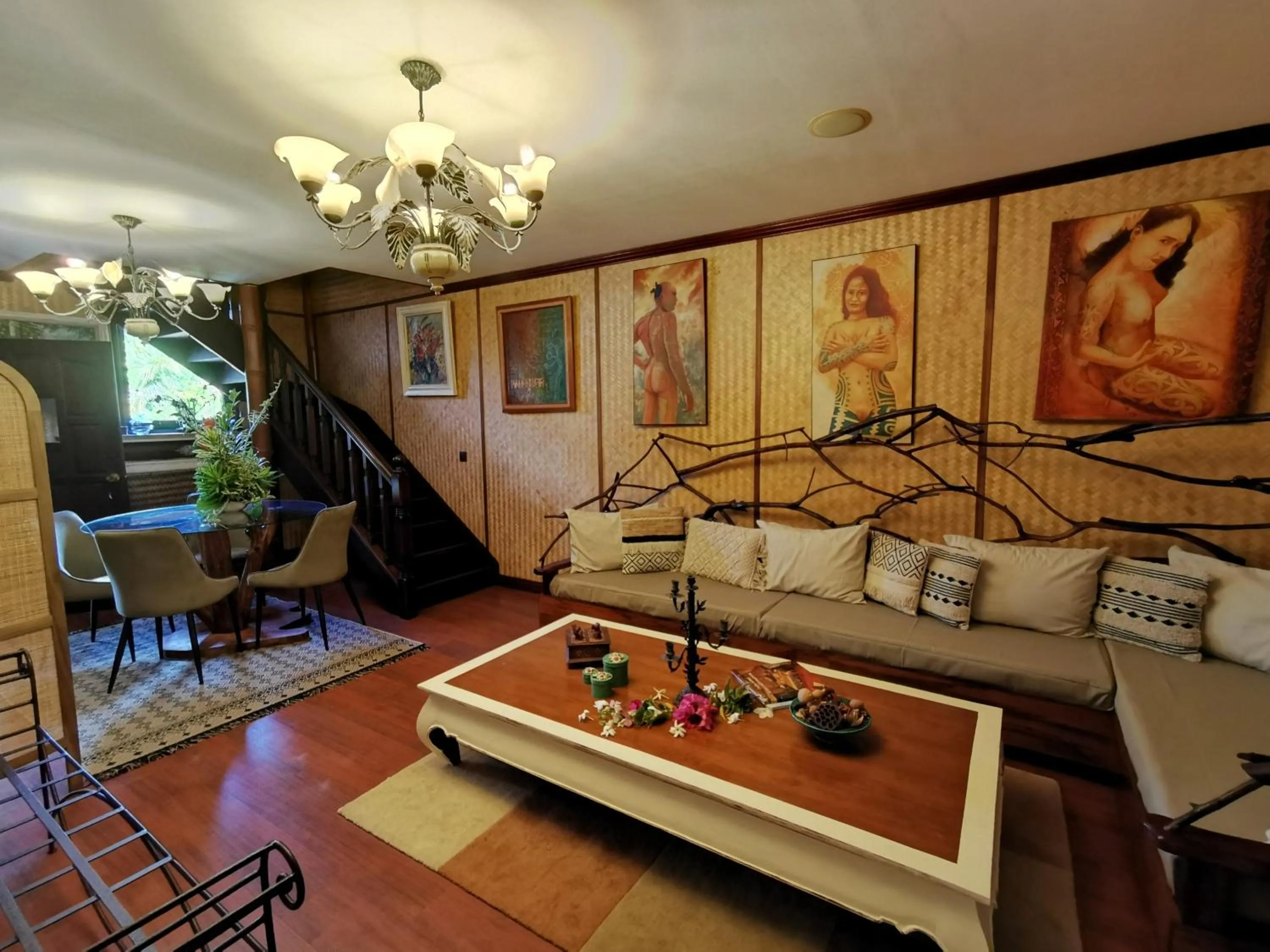 Seating area in Hôtel Fenua Mata'i'oa