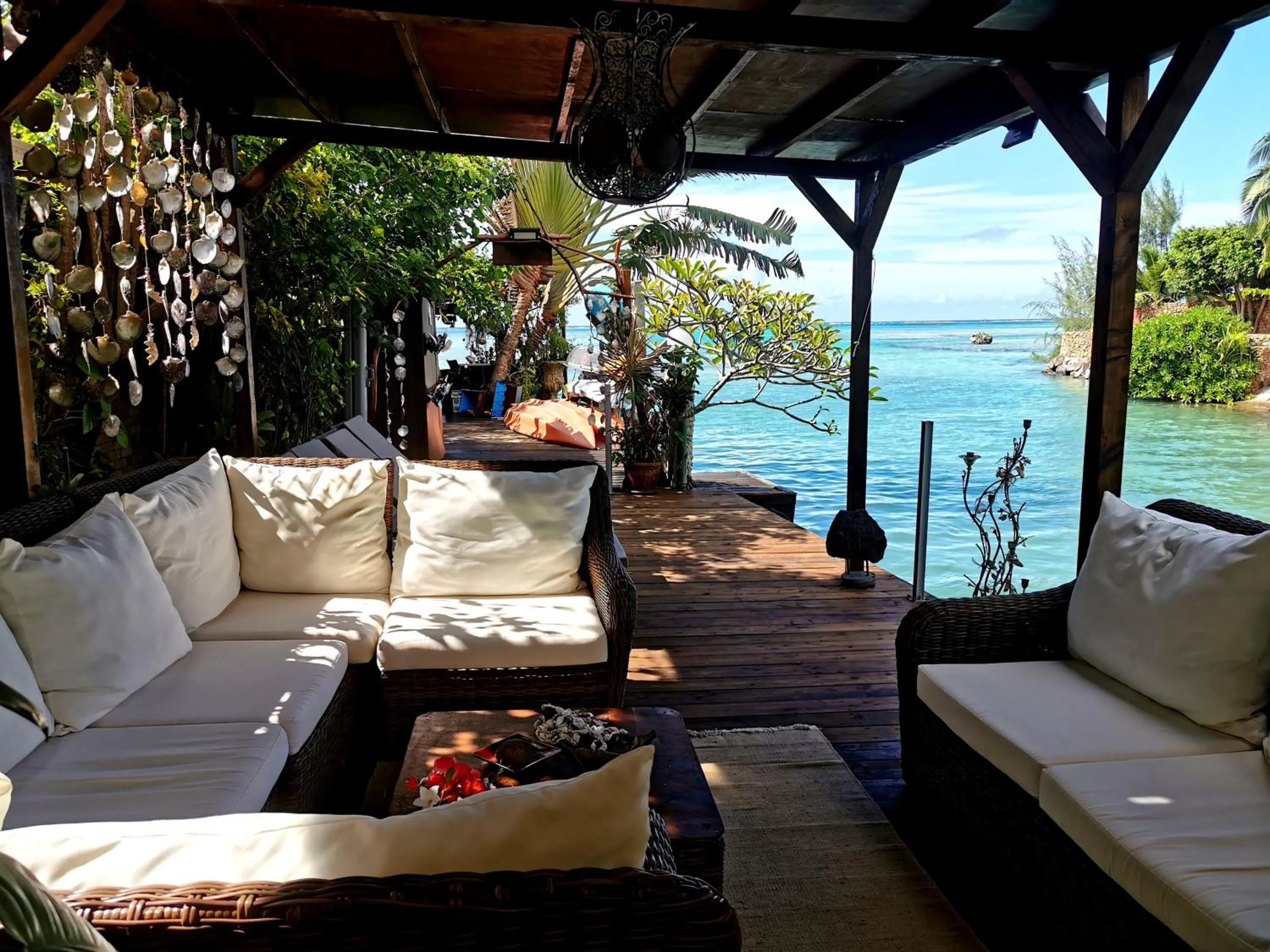 Patio in Hôtel Fenua Mata'i'oa