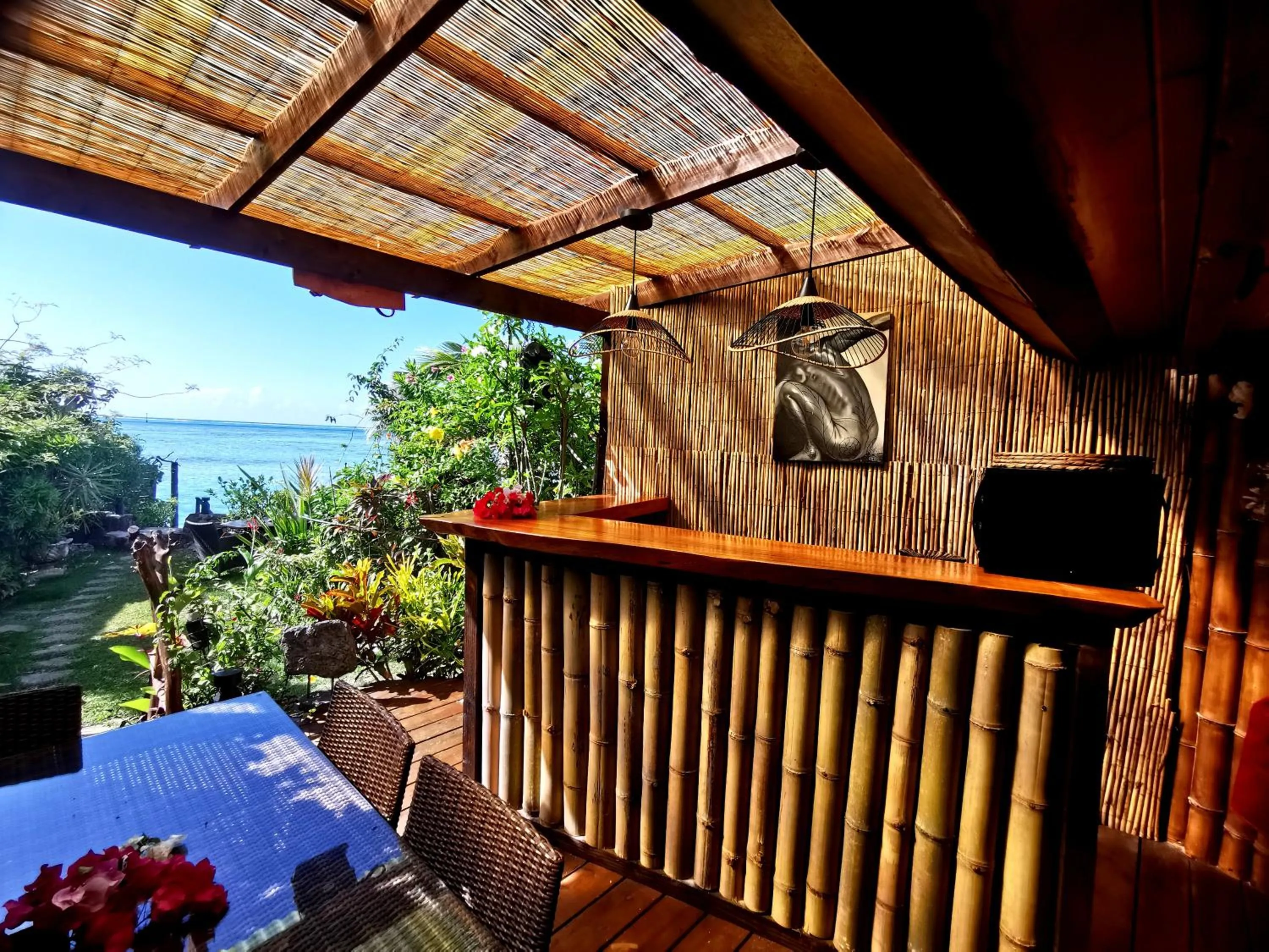 Patio in Hôtel Fenua Mata'i'oa