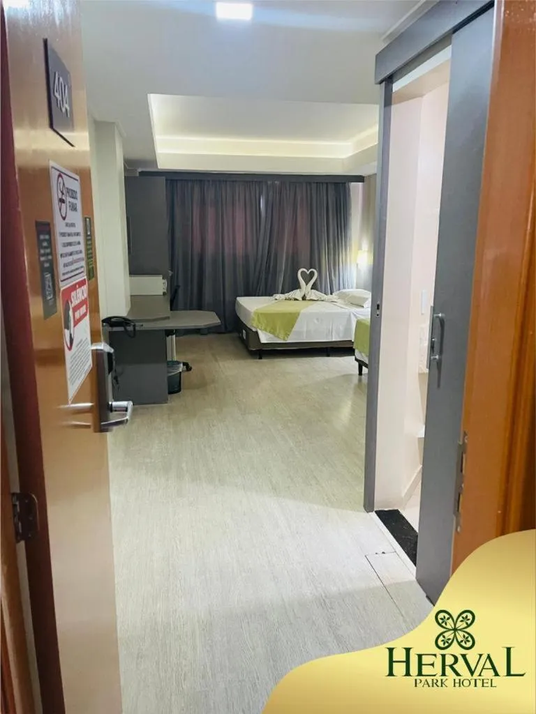 Bed in Herval Park Hotel