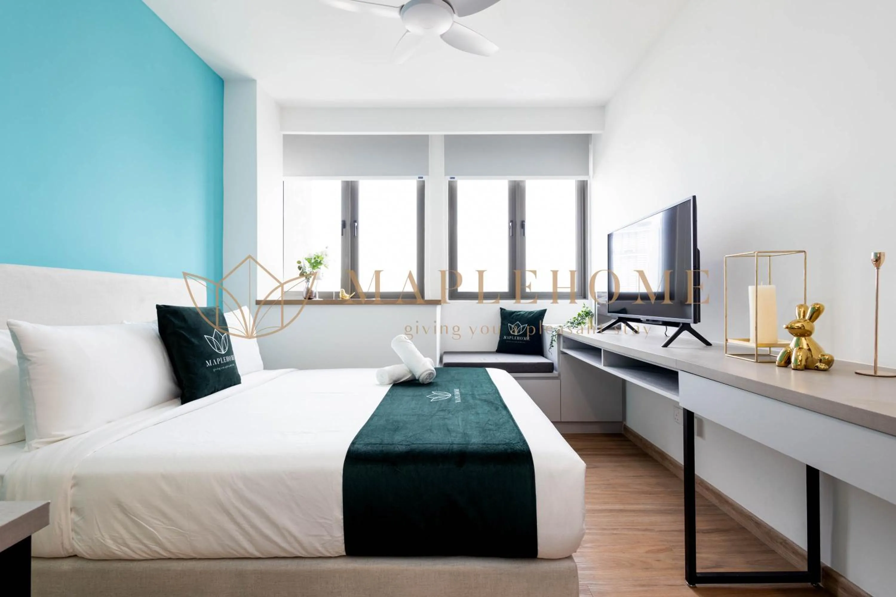 Bed in Riveria Premier Suites Kuala Lumpur