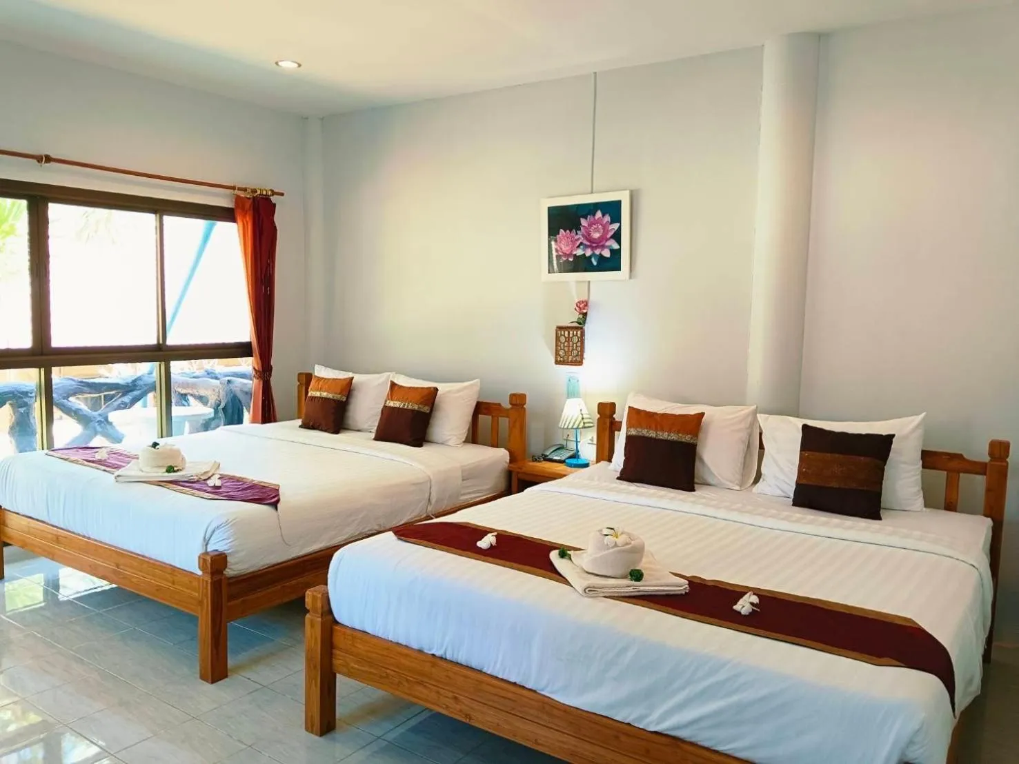 Bed in Saitharn Iyara Resort