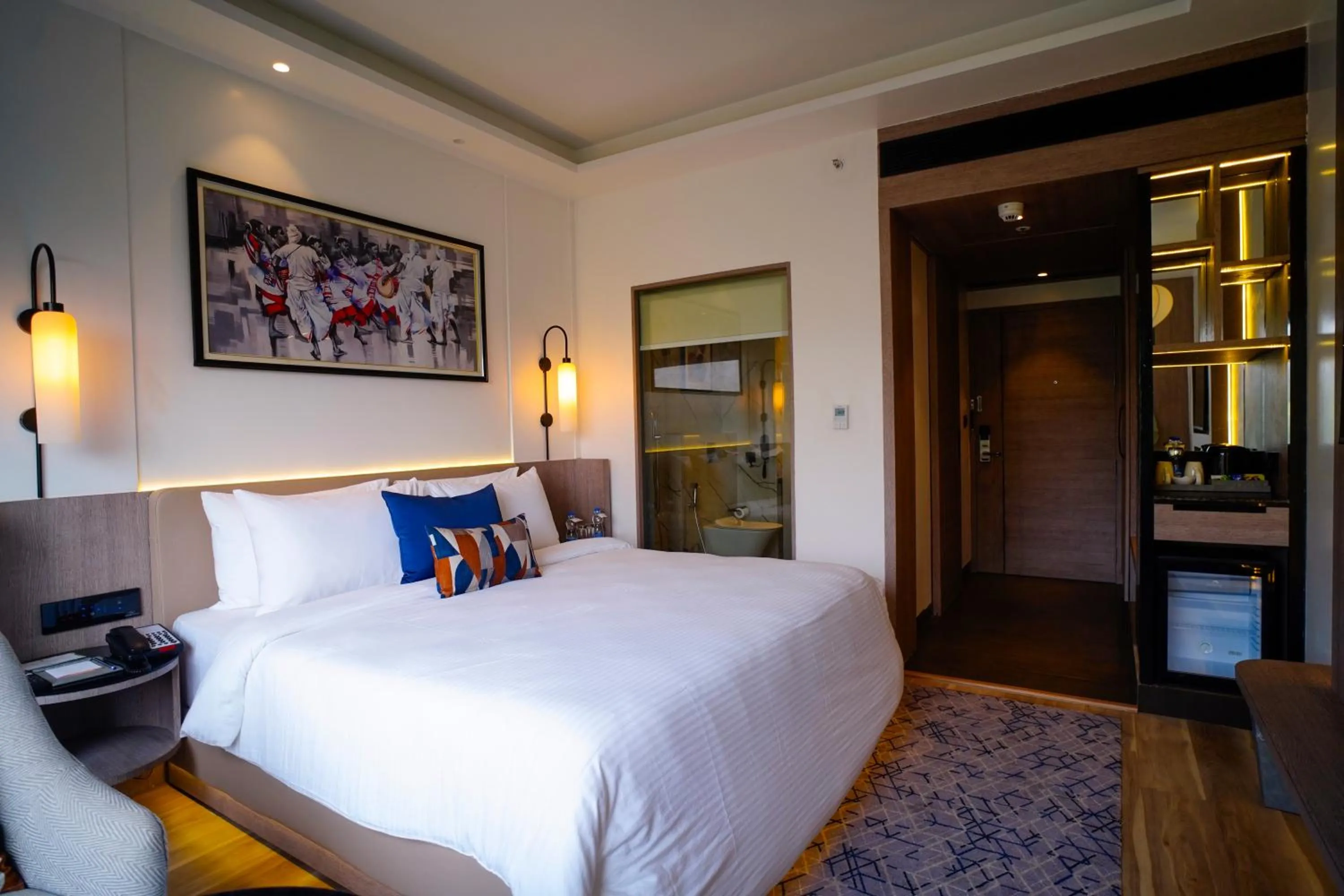 Bed in Ishaan Sarovar Portico Deoghar