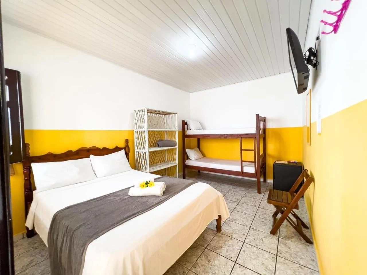 Bed in Pousada Beija flor