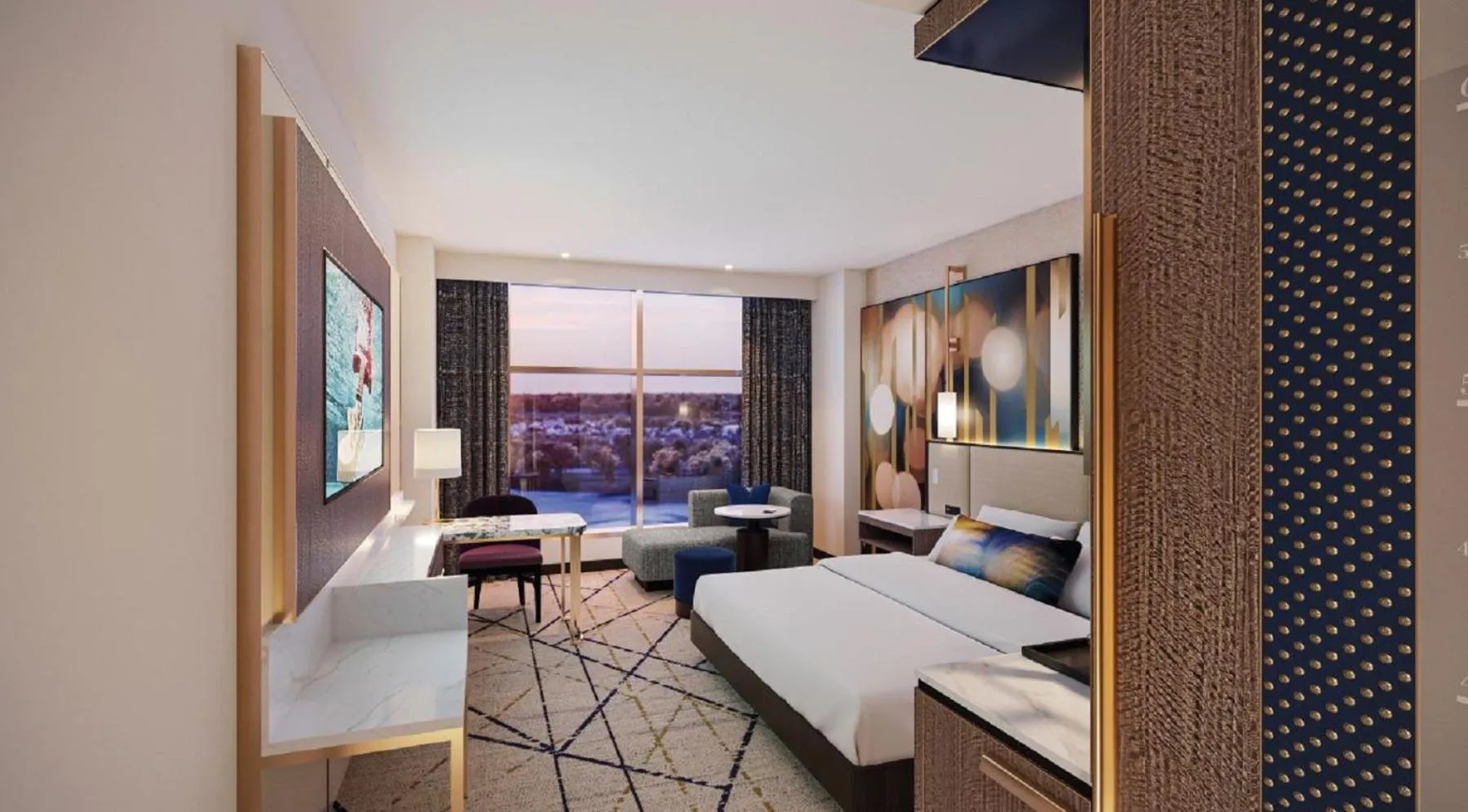 Bed in Hard Rock Hotel & Casino Bristol