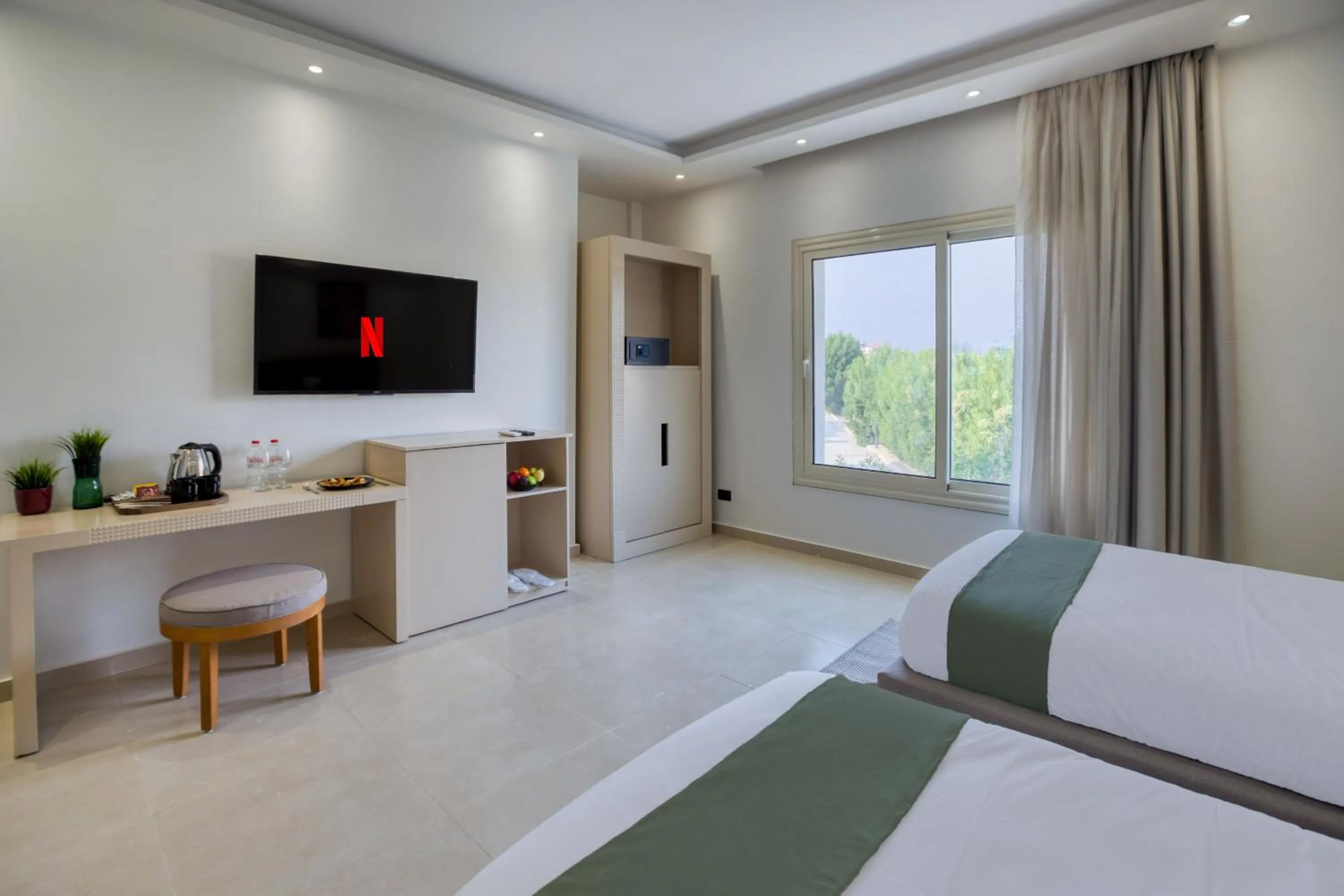 View (from property/room), Bed in Seven Stays Zayed