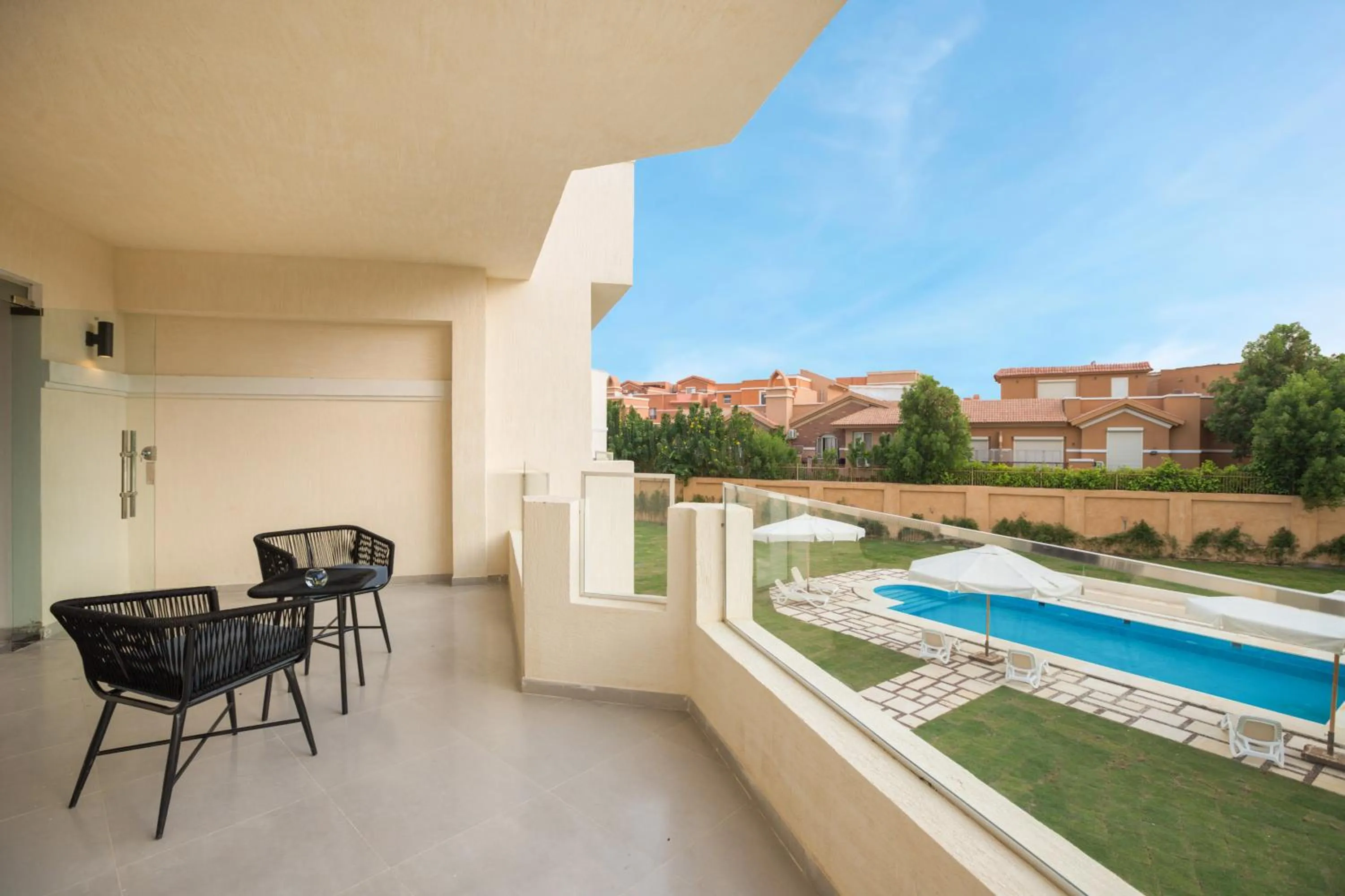 Pool view in Seven Stays Zayed