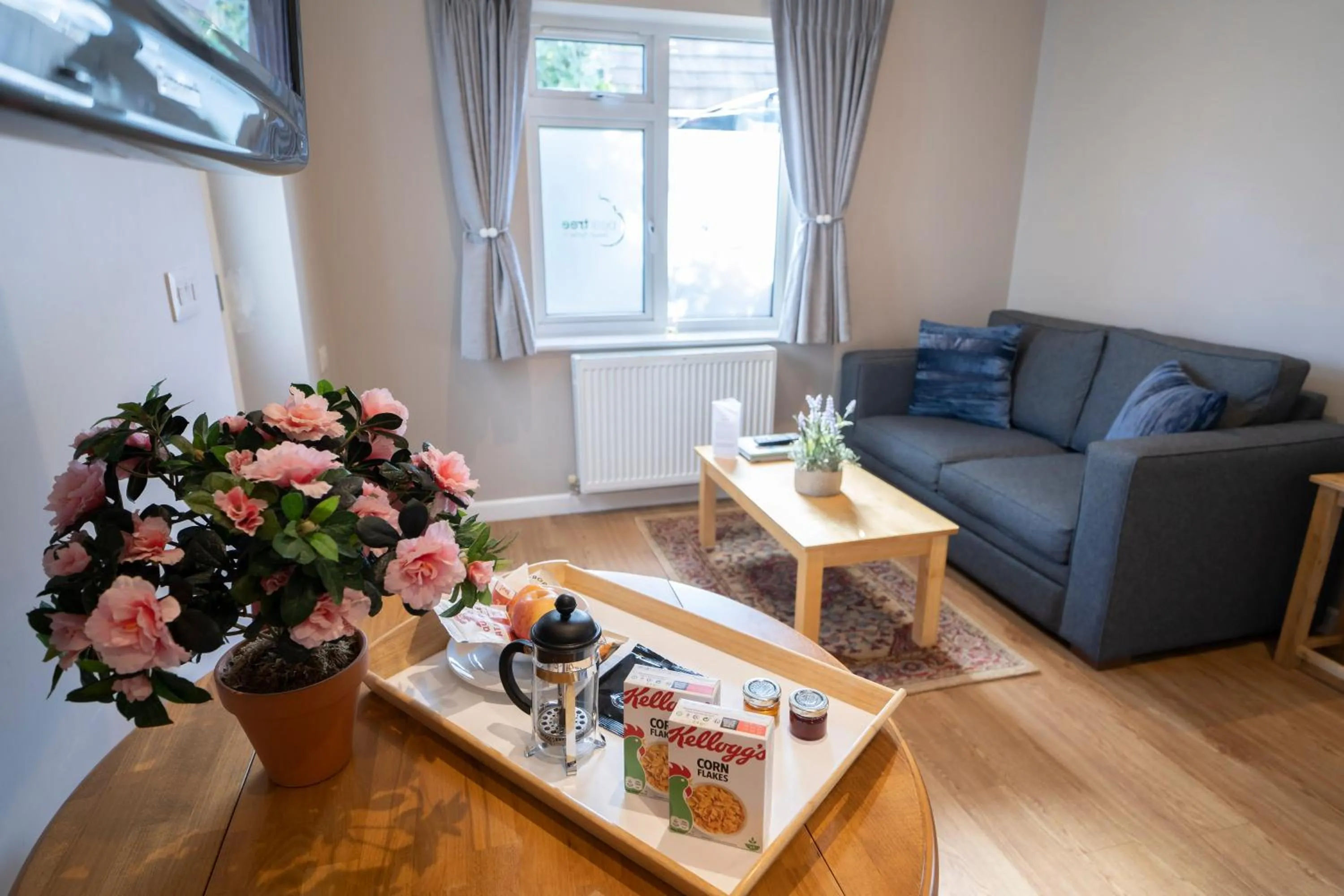 Living room in Peartree Serviced Apartments