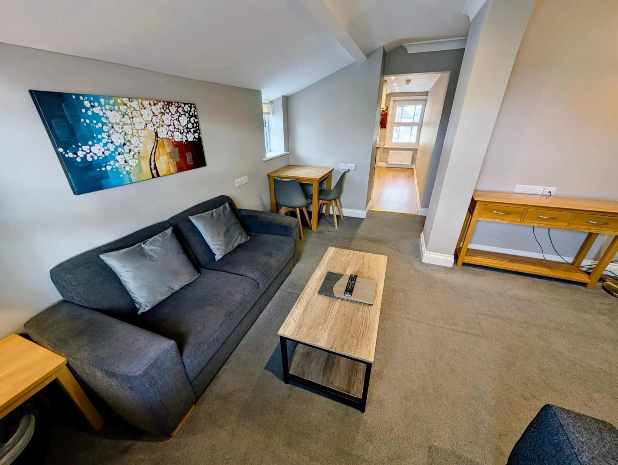 Living room in Peartree Serviced Apartments