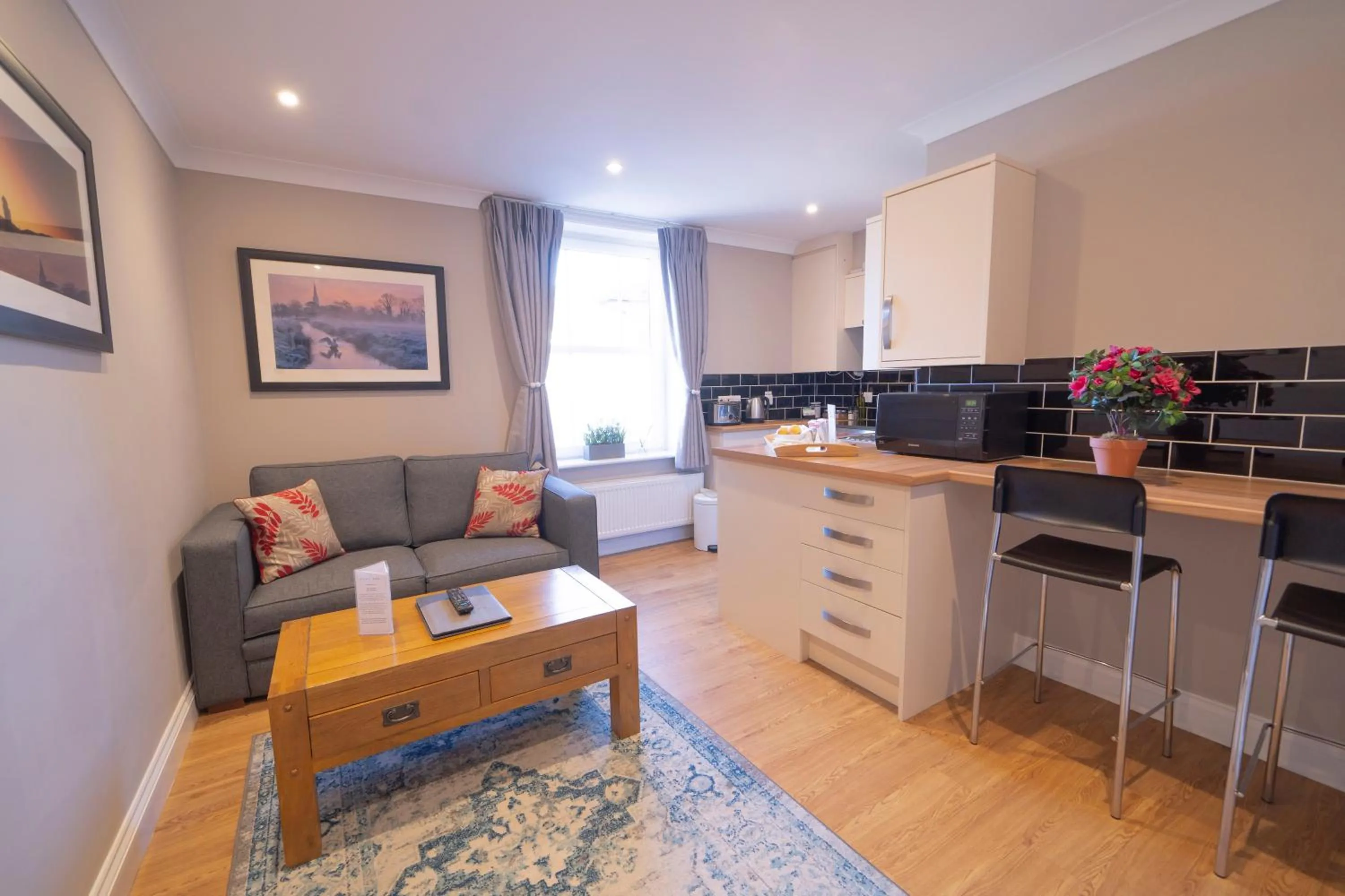 Living room in Peartree Serviced Apartments