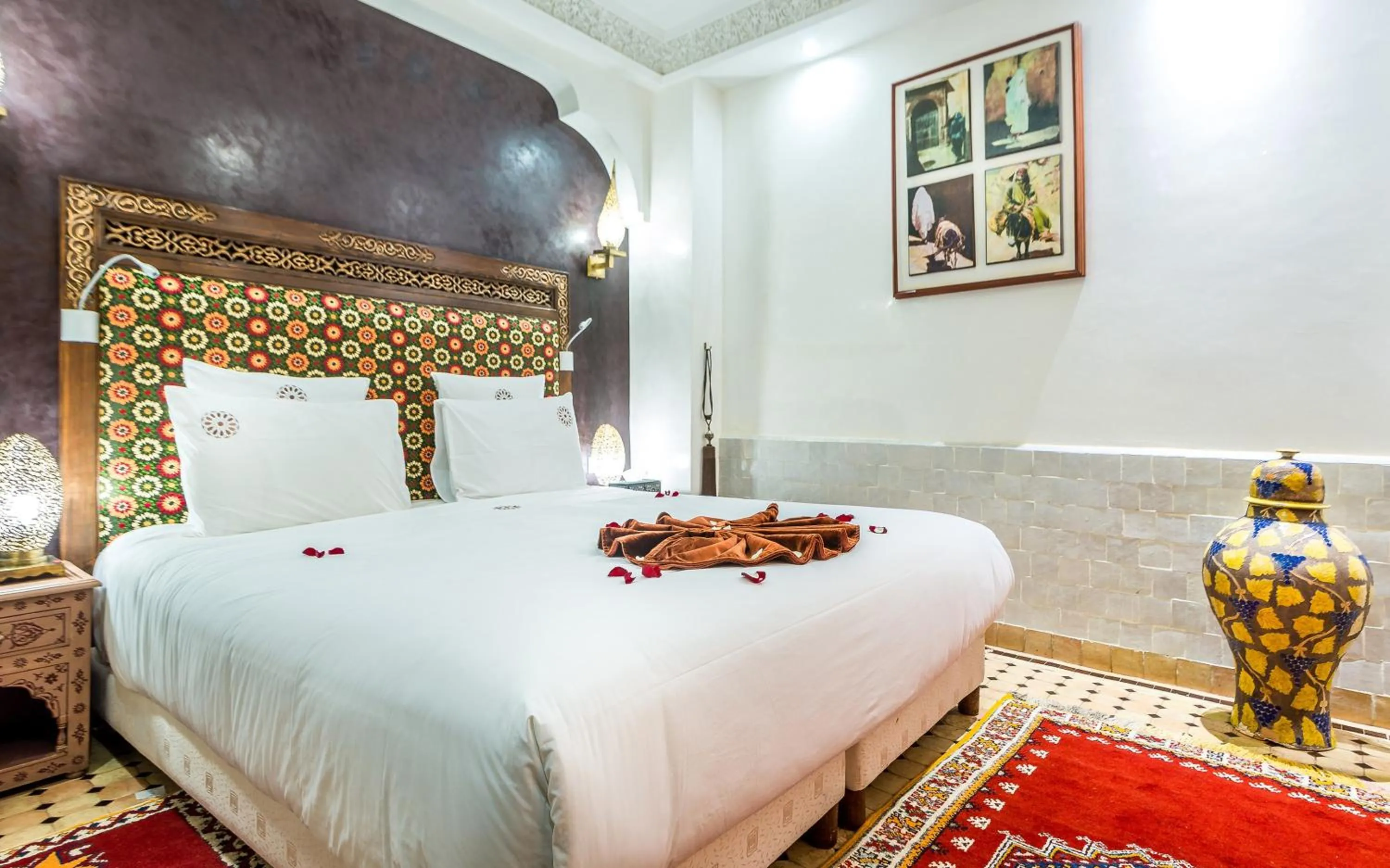 Bedroom, Bed in Hotel & Ryad Art Place Marrakech