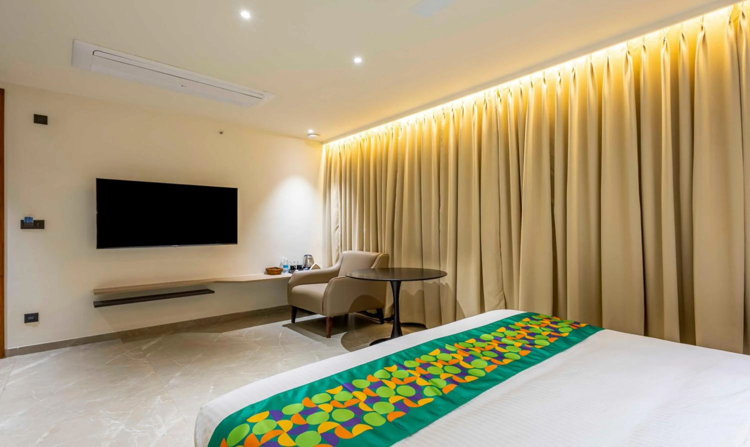 Bedroom, Bed in Treebo Premium Lalitha, RK Beach