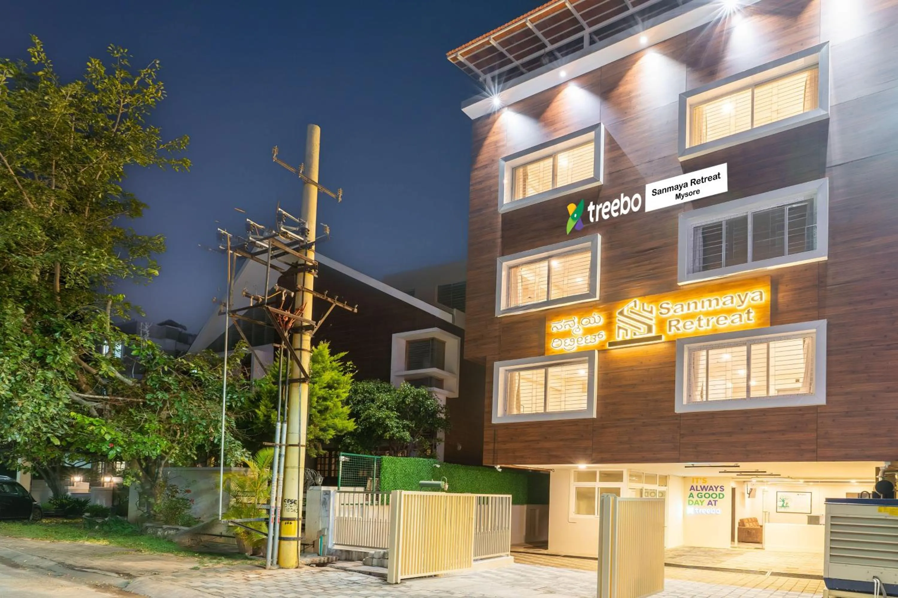 Property building in Treebo Sanmaya Retreat, 15 Mins From Mysore Palace