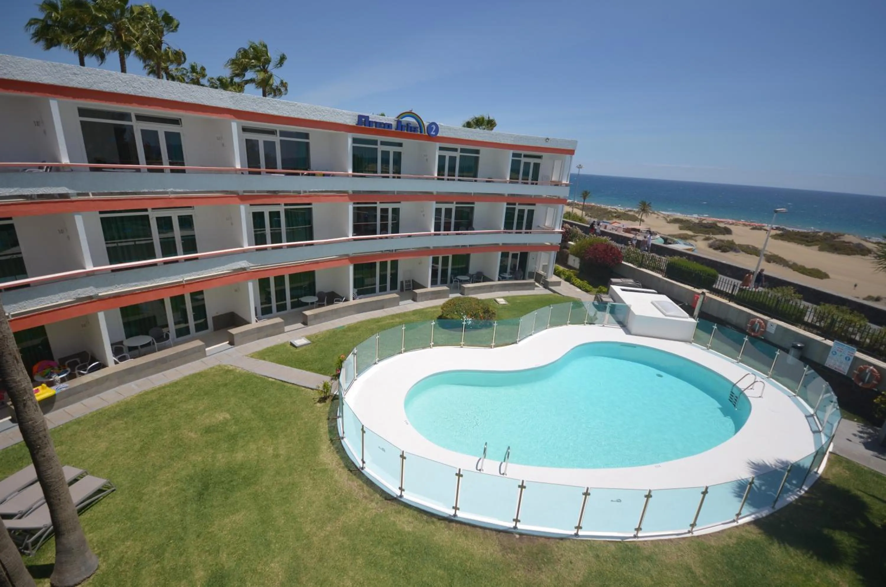 Pool view in Apartamentos Arco Iris