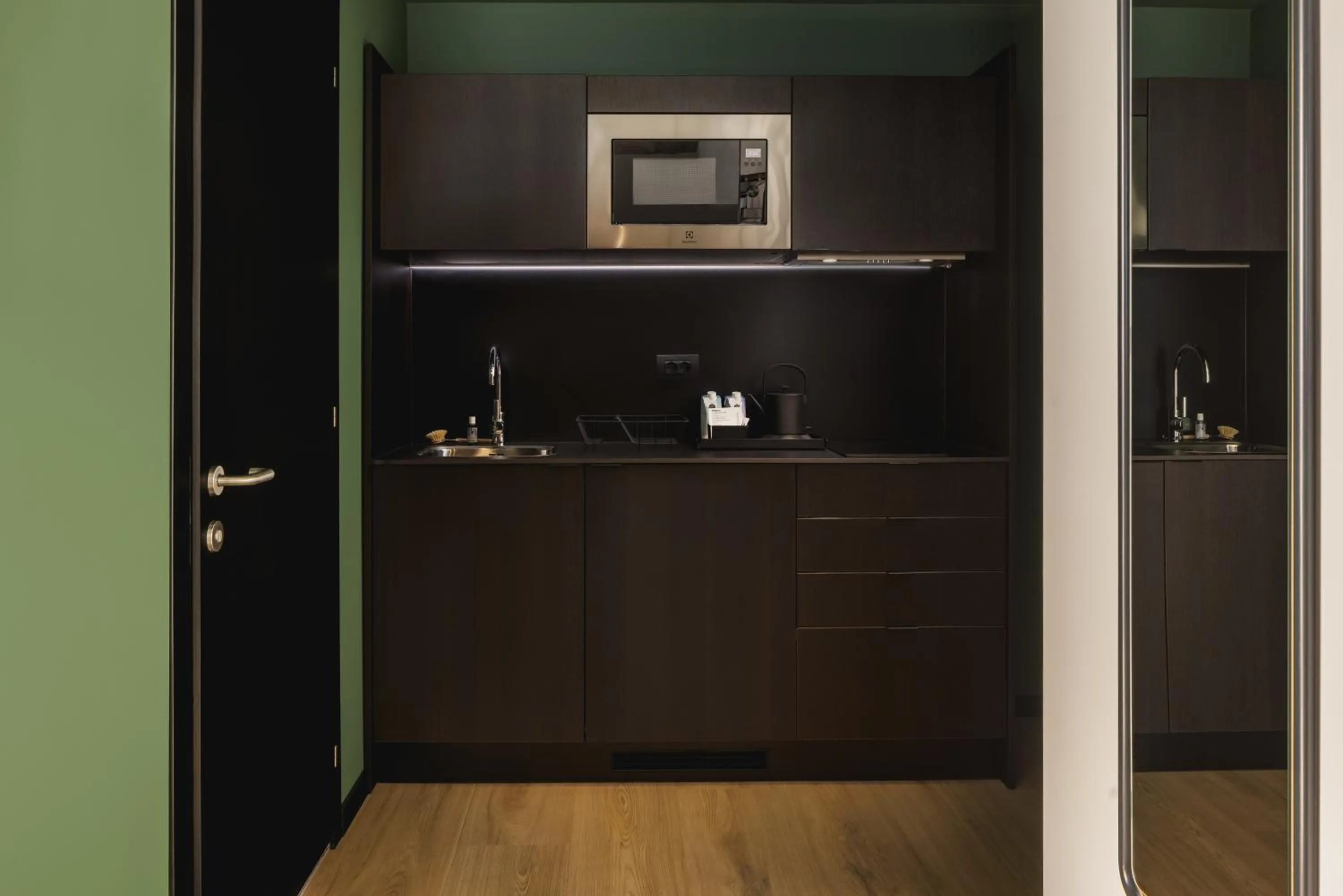 kitchen in The Social Hub Florence Belfiore