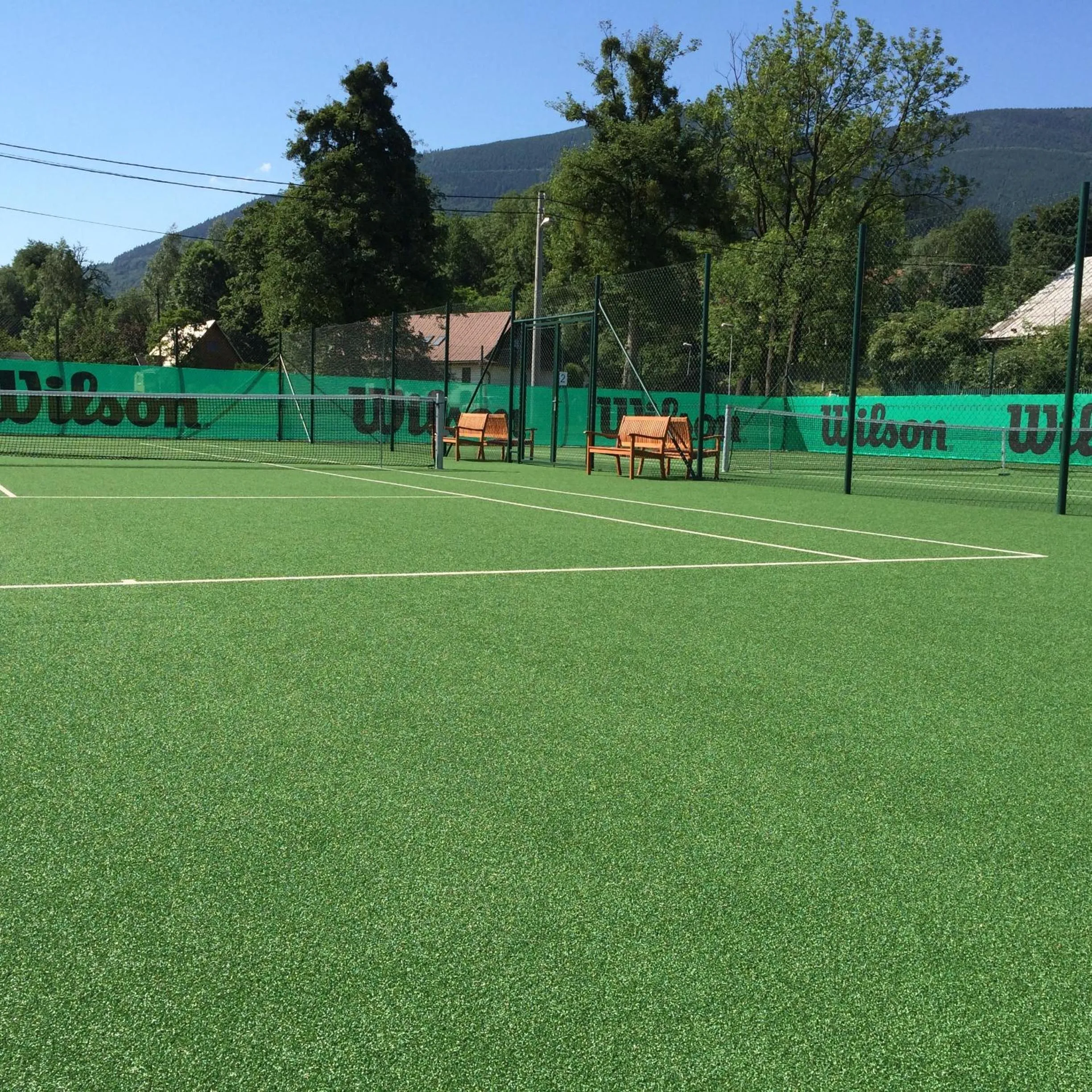 Tennis court in Hotel Freud