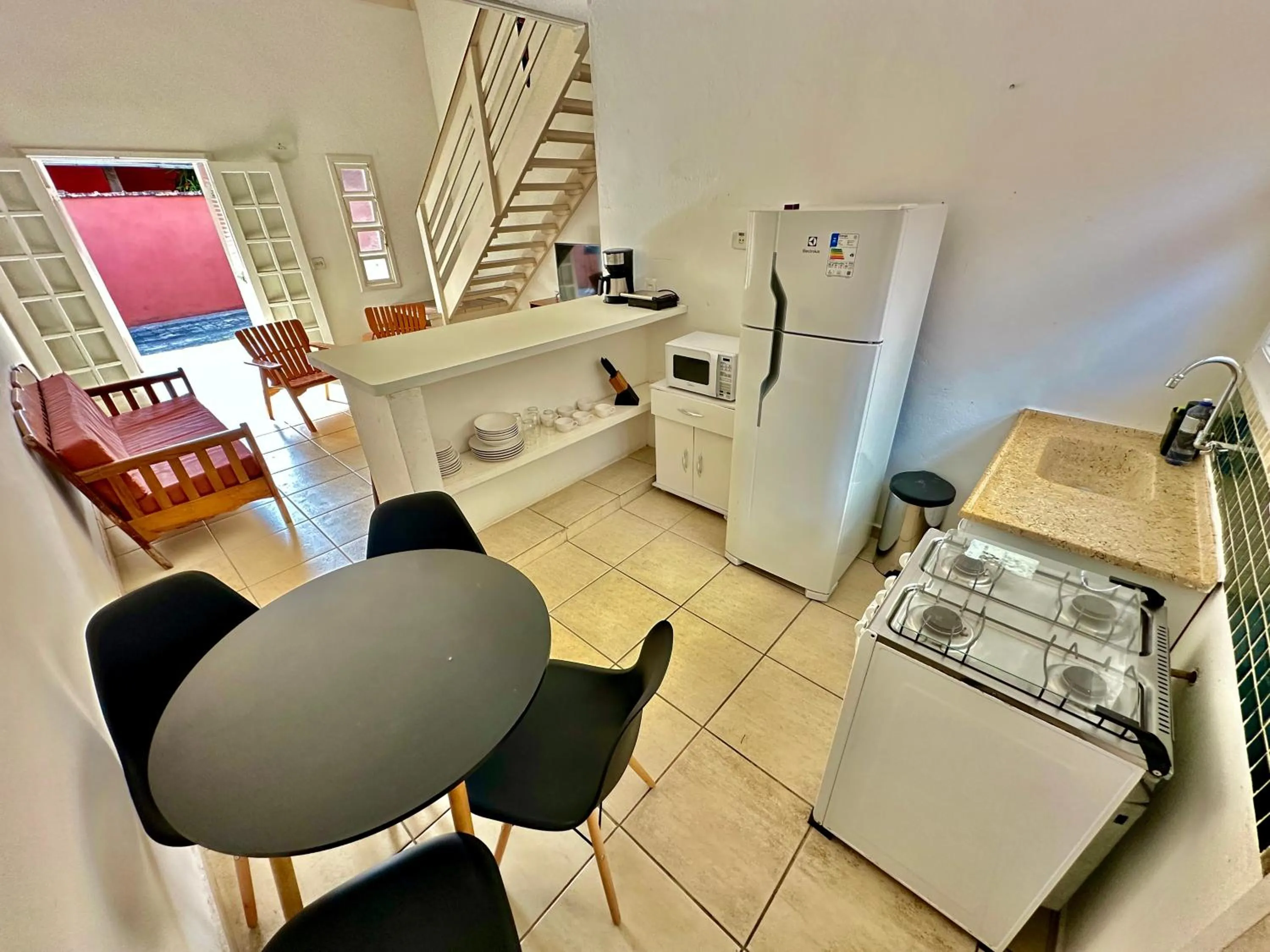 kitchen in Pousada Pantai Maresias