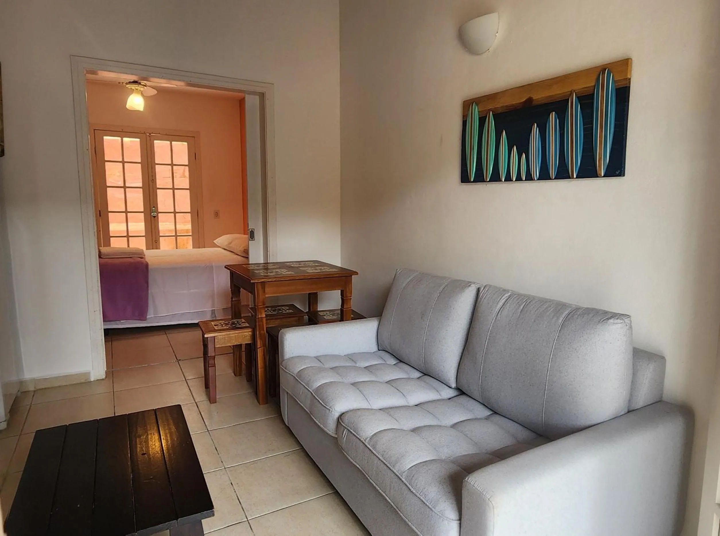 Seating area in Pousada Pantai Maresias