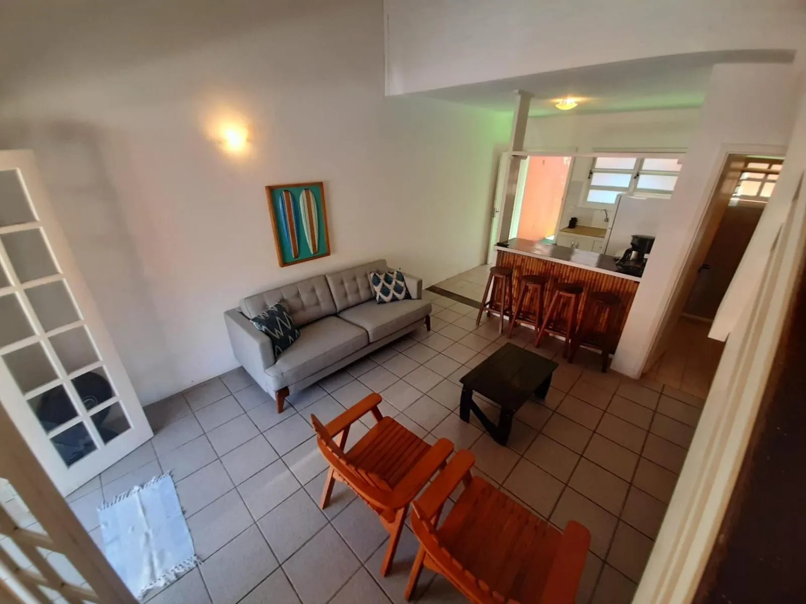 Seating area in Pousada Pantai Maresias