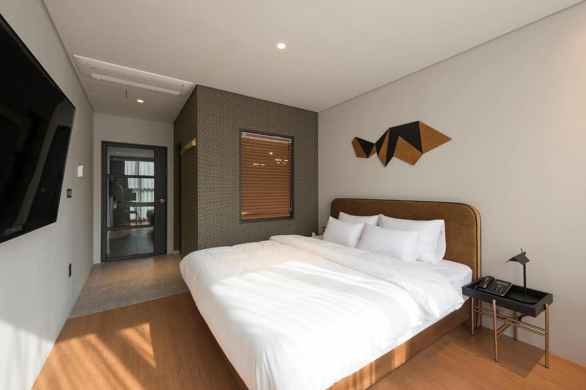 Bed in Hound Hotel Changwon Jinhae