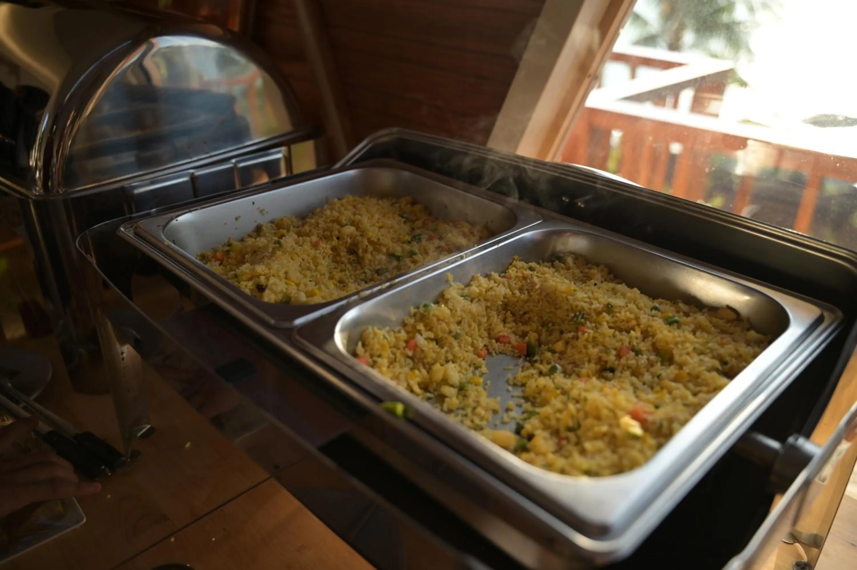 Buffet breakfast in Fly Up Resort