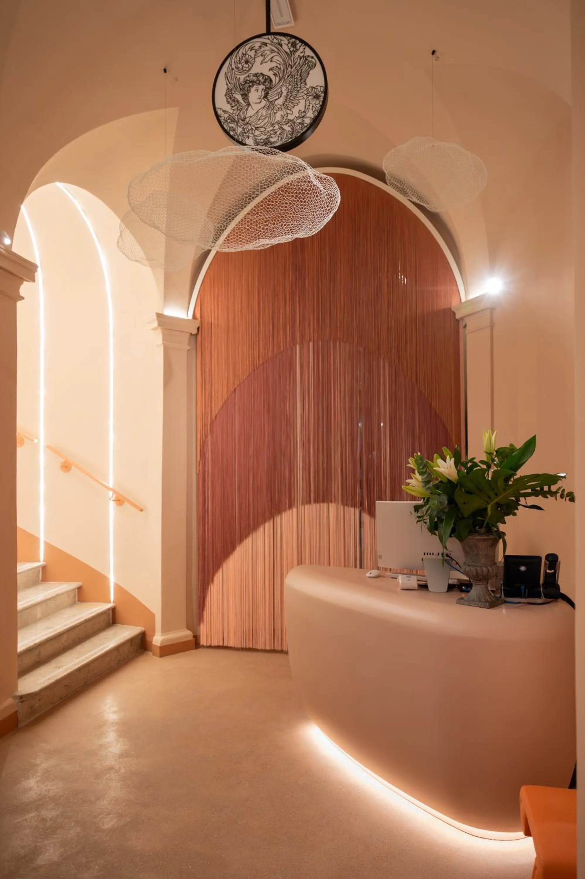 Lobby or reception in Cloud 7 Roma Hotel