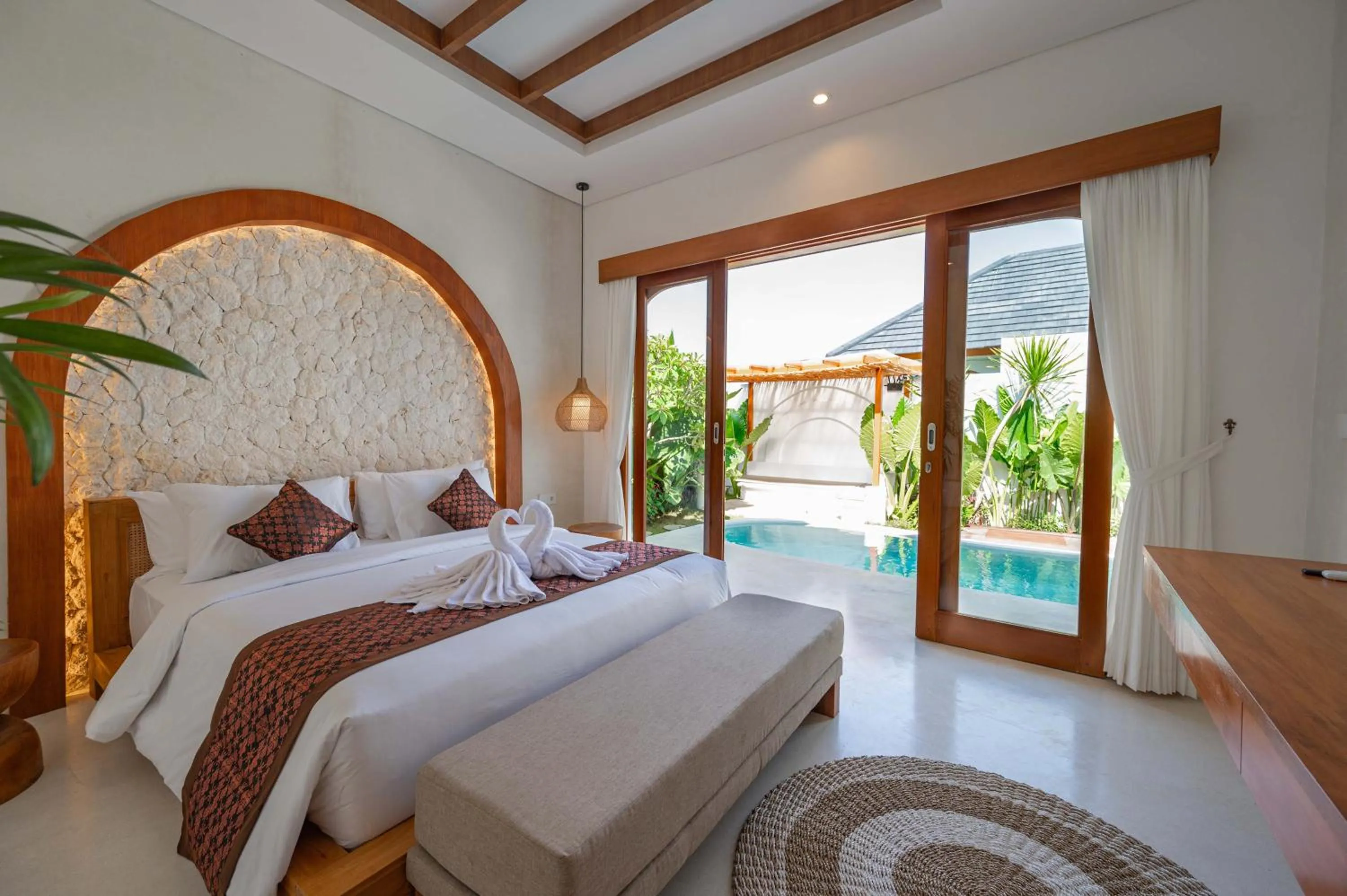 View (from property/room), Bed in The Adya Hidden Villa Ubud