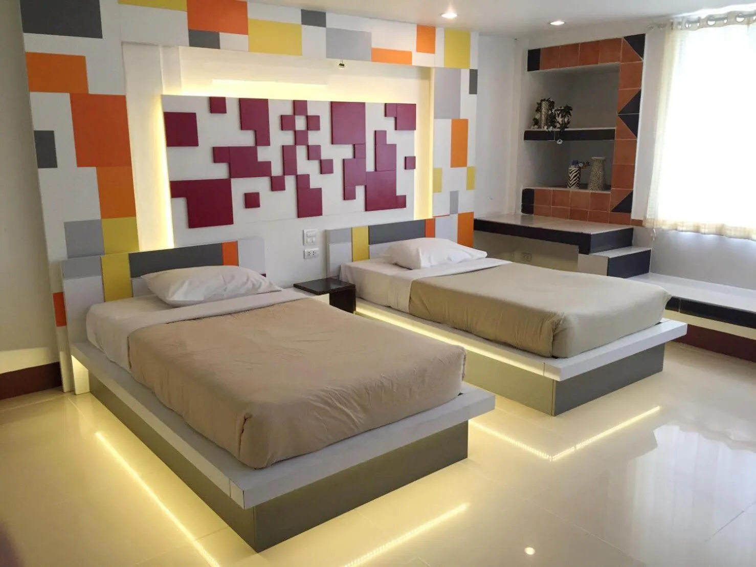 Bed in Win Hotel Phayao