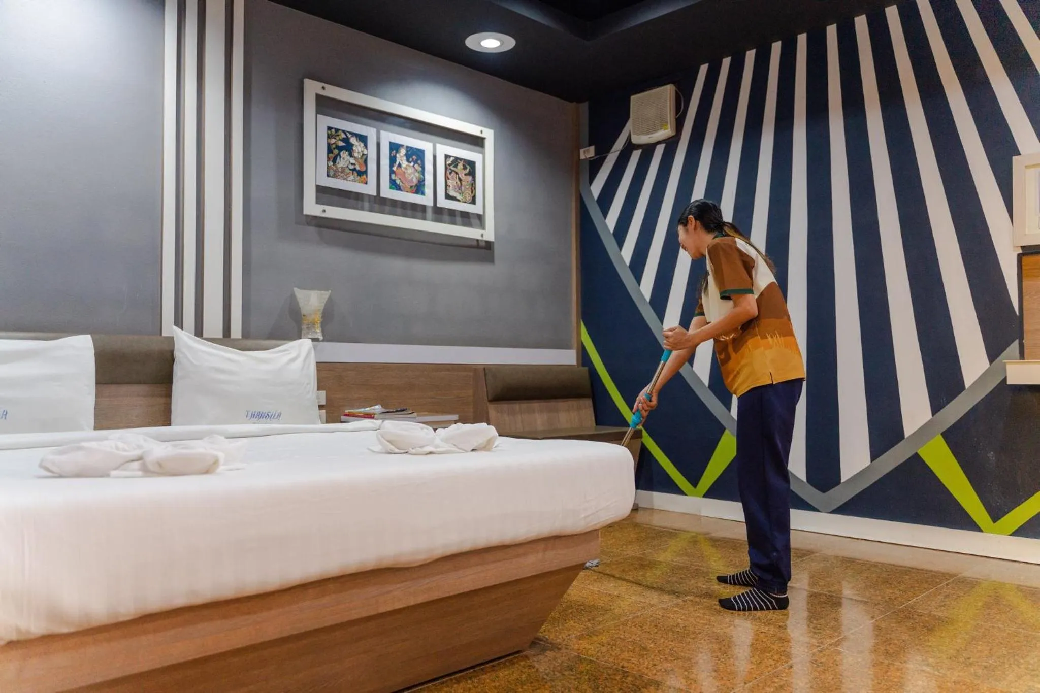 Bed in Thansila Resort&Garden Buriram