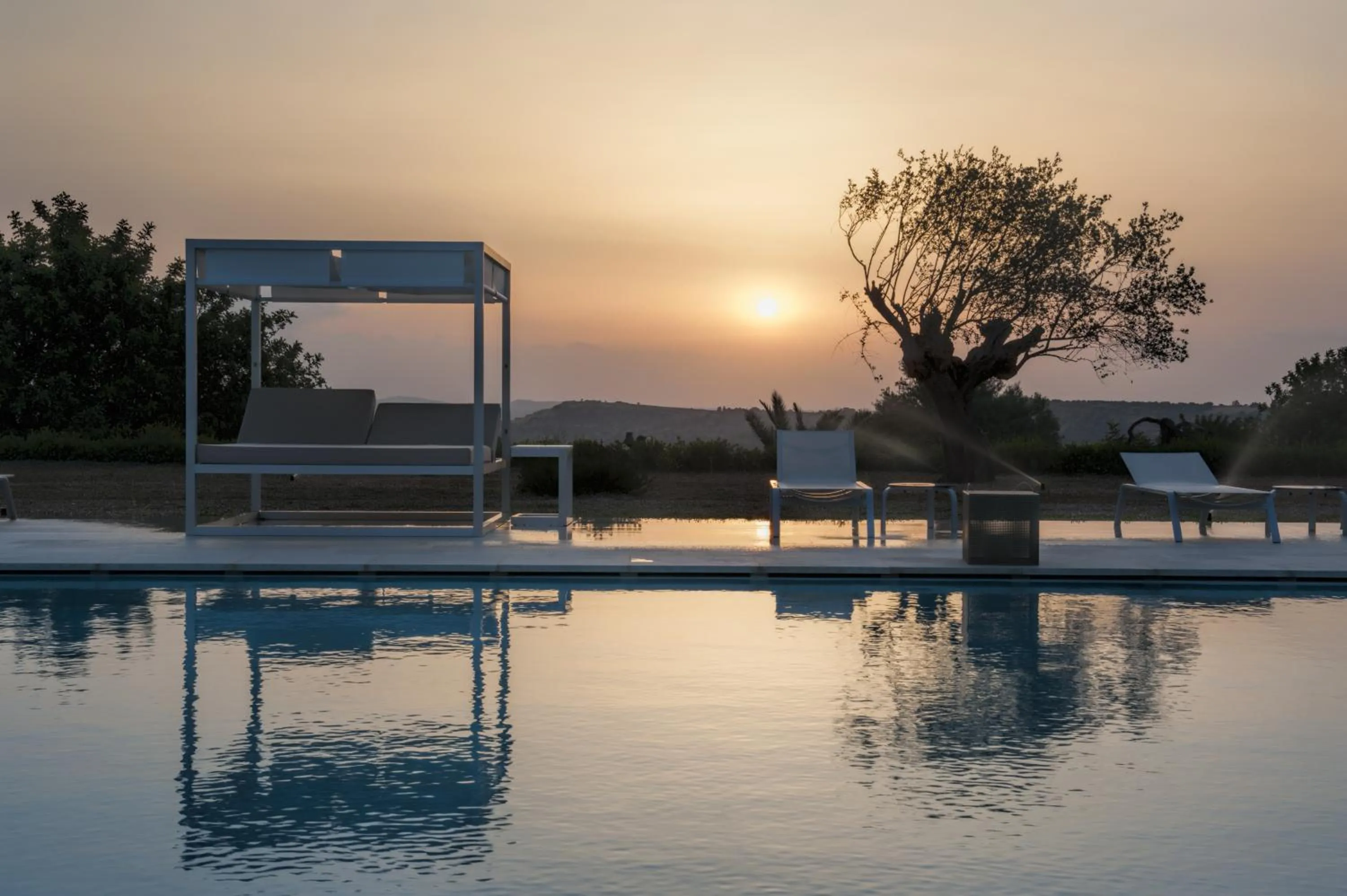 Pool view in Masseria Della Volpe