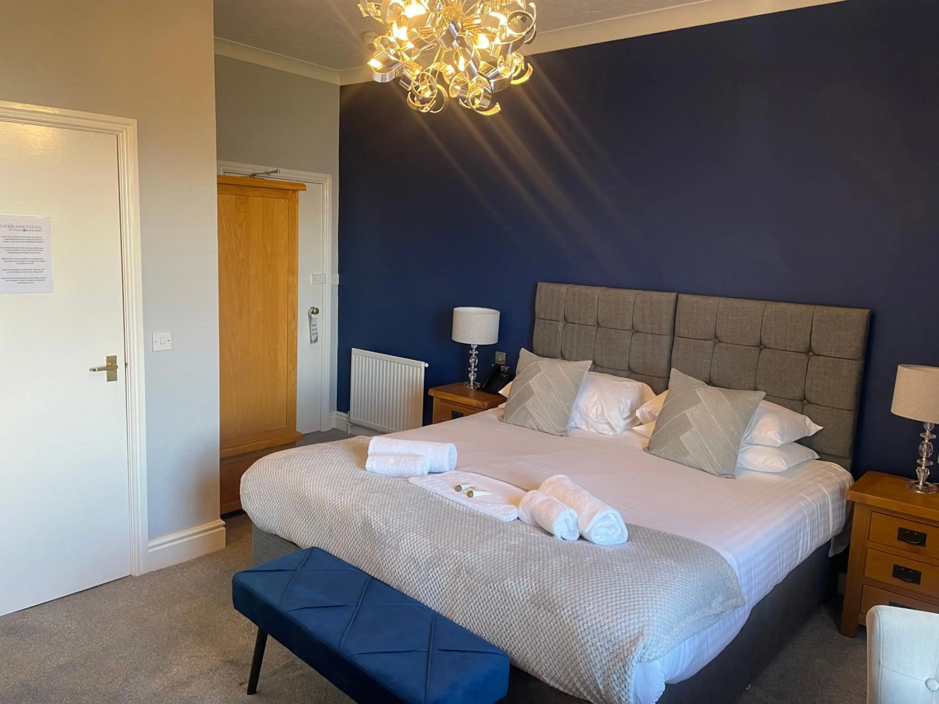 Bed in The Wildings Hotel & Tudno's Restaurant