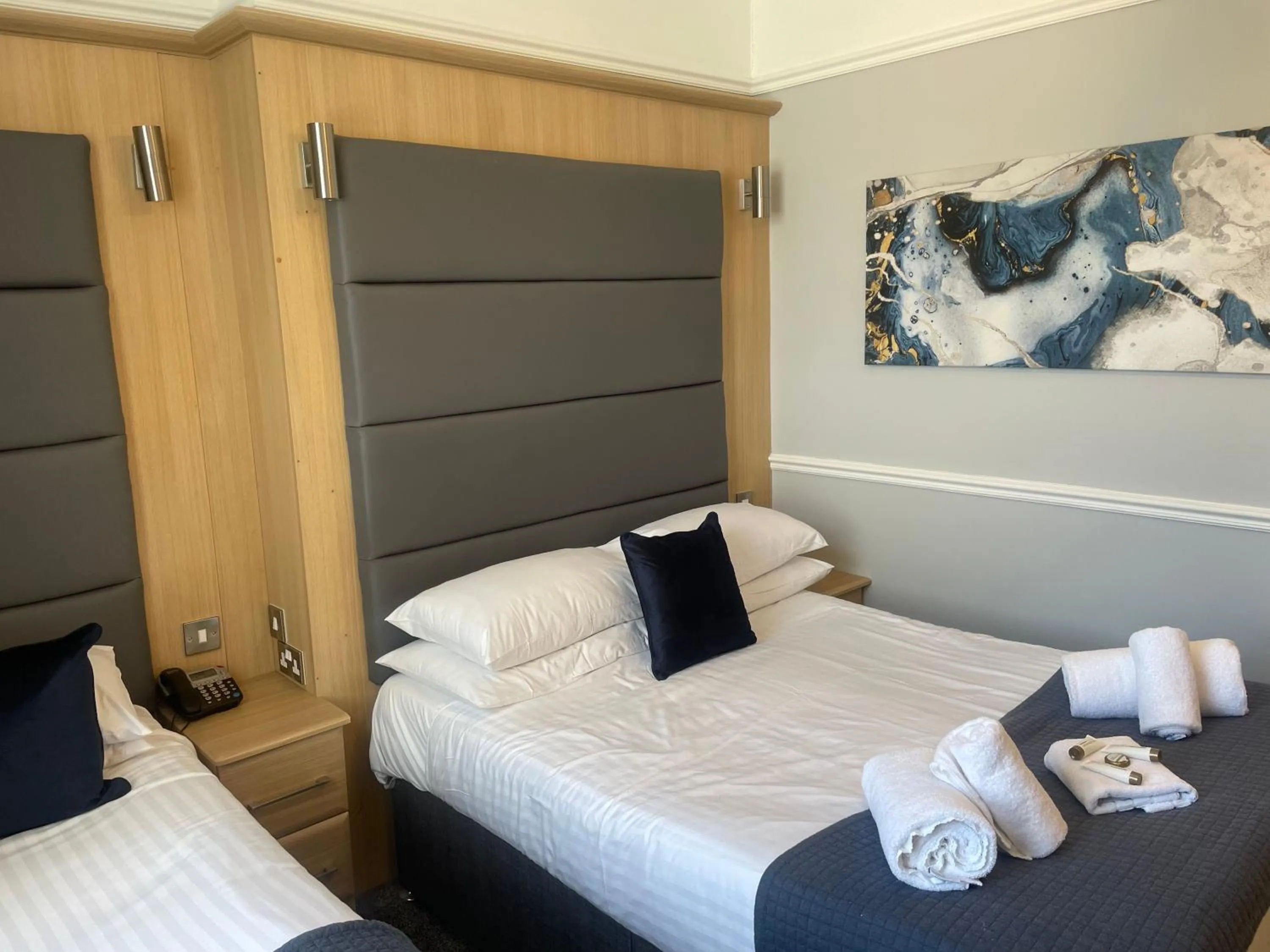 Bed in The Wildings Hotel & Tudno's Restaurant