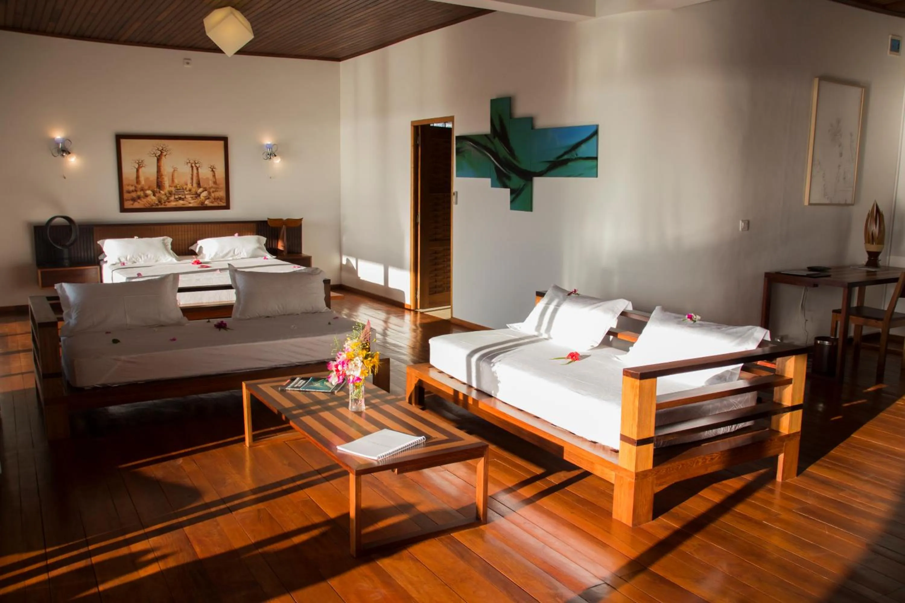 Bed in Hotel Mahita Tsara