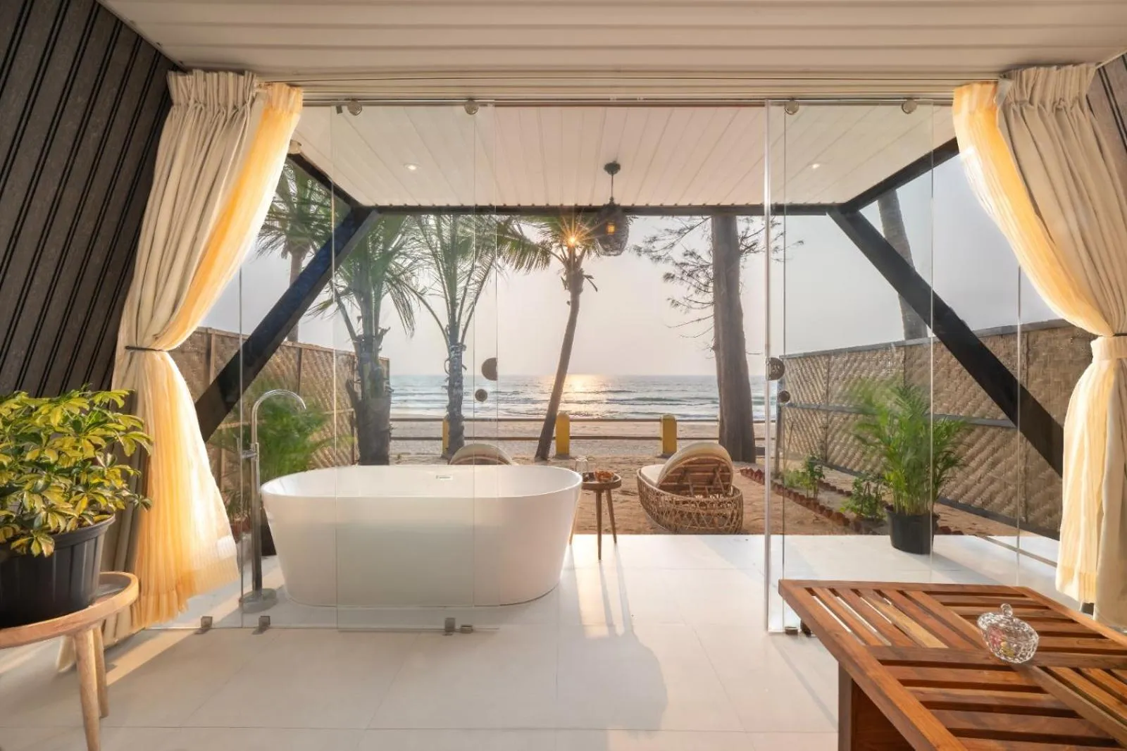 Bedroom in The Rose Goa Beach Resort