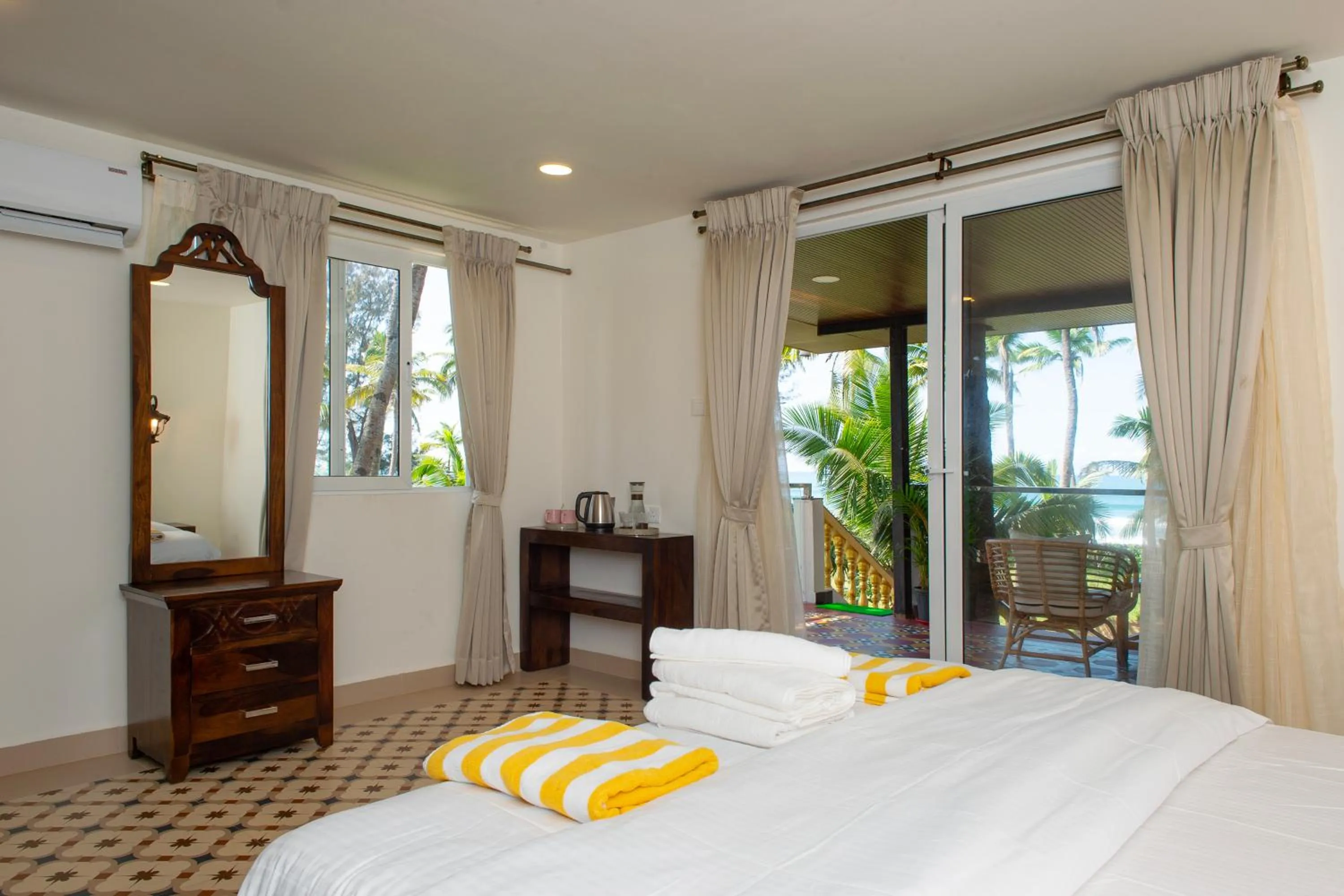 Bed in The Rose Goa Beach Resort