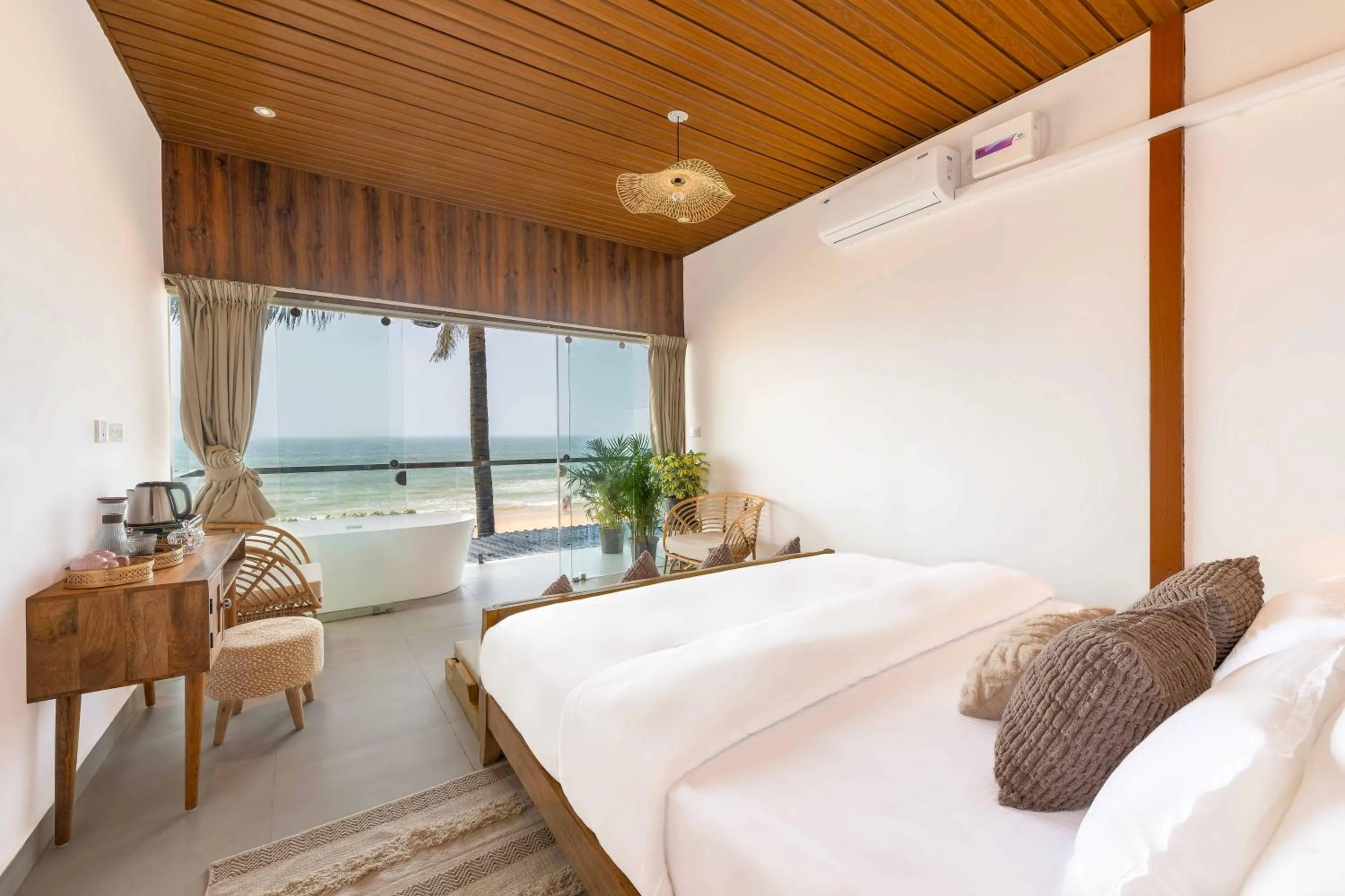 Bed in The Rose Goa Beach Resort