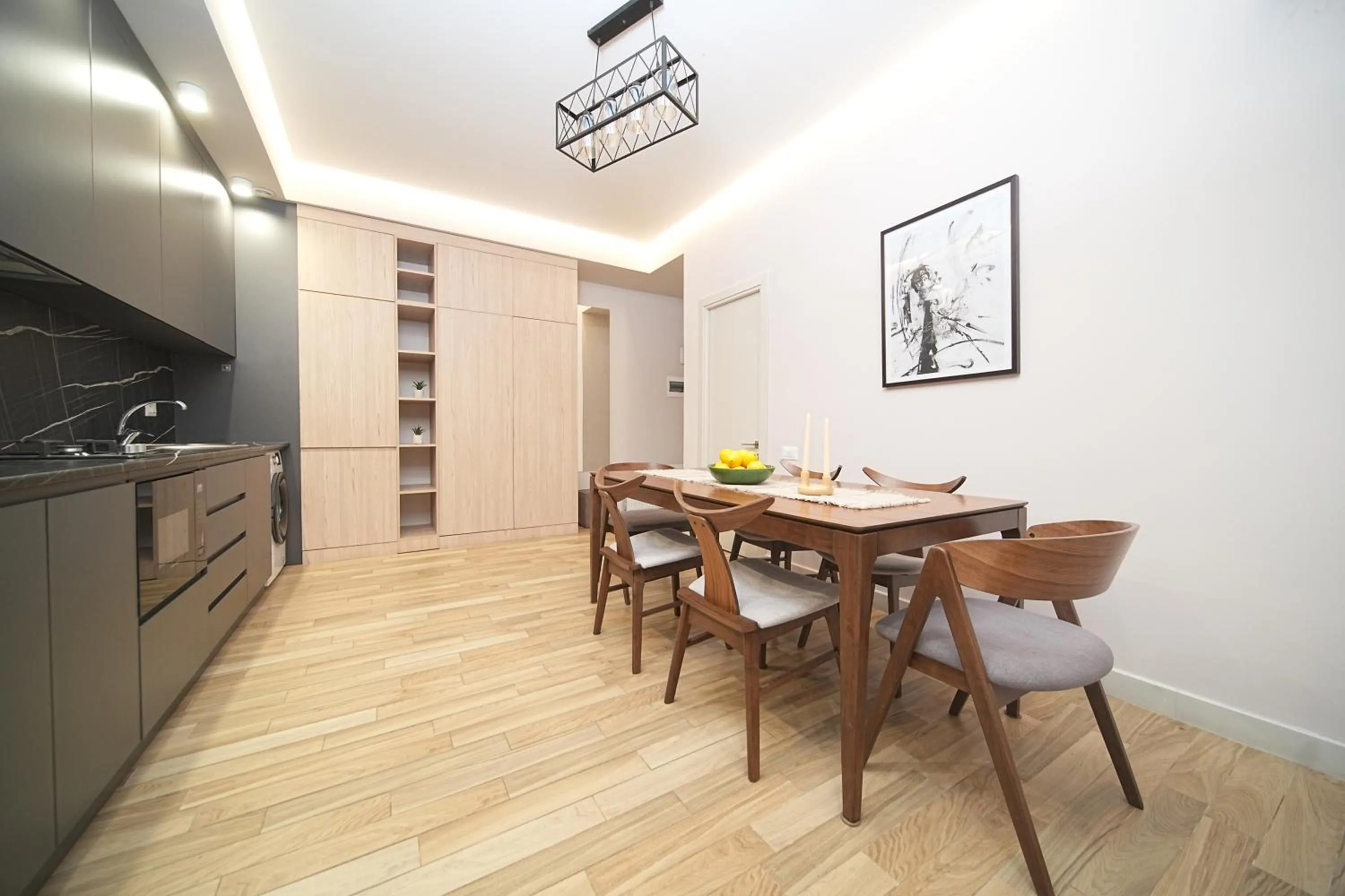 Kitchen or kitchenette in Sweet Home Deluxe Apart-Hotel