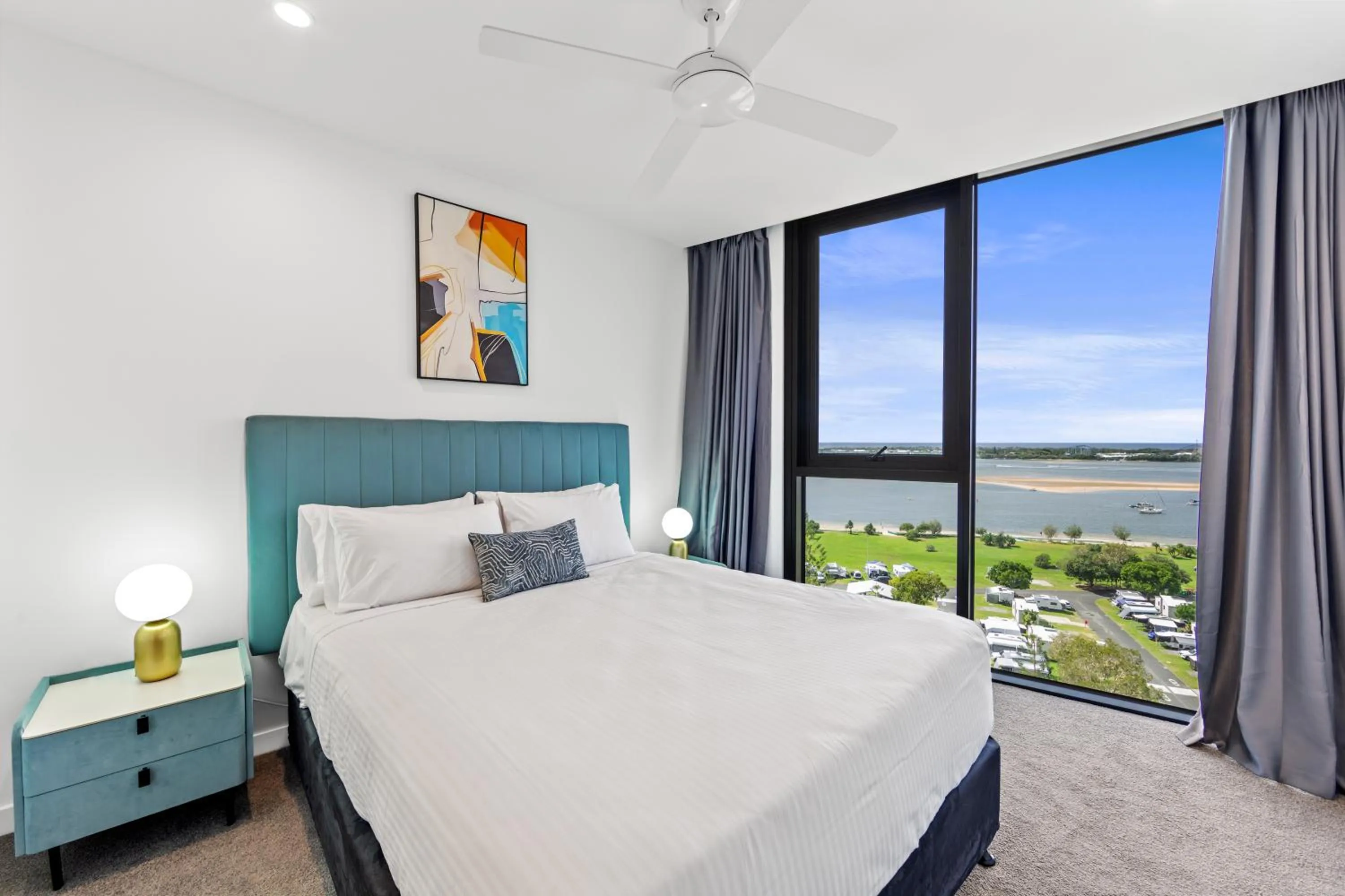 Bedroom, Bed in Marine Quarter Apartments by CLLIX