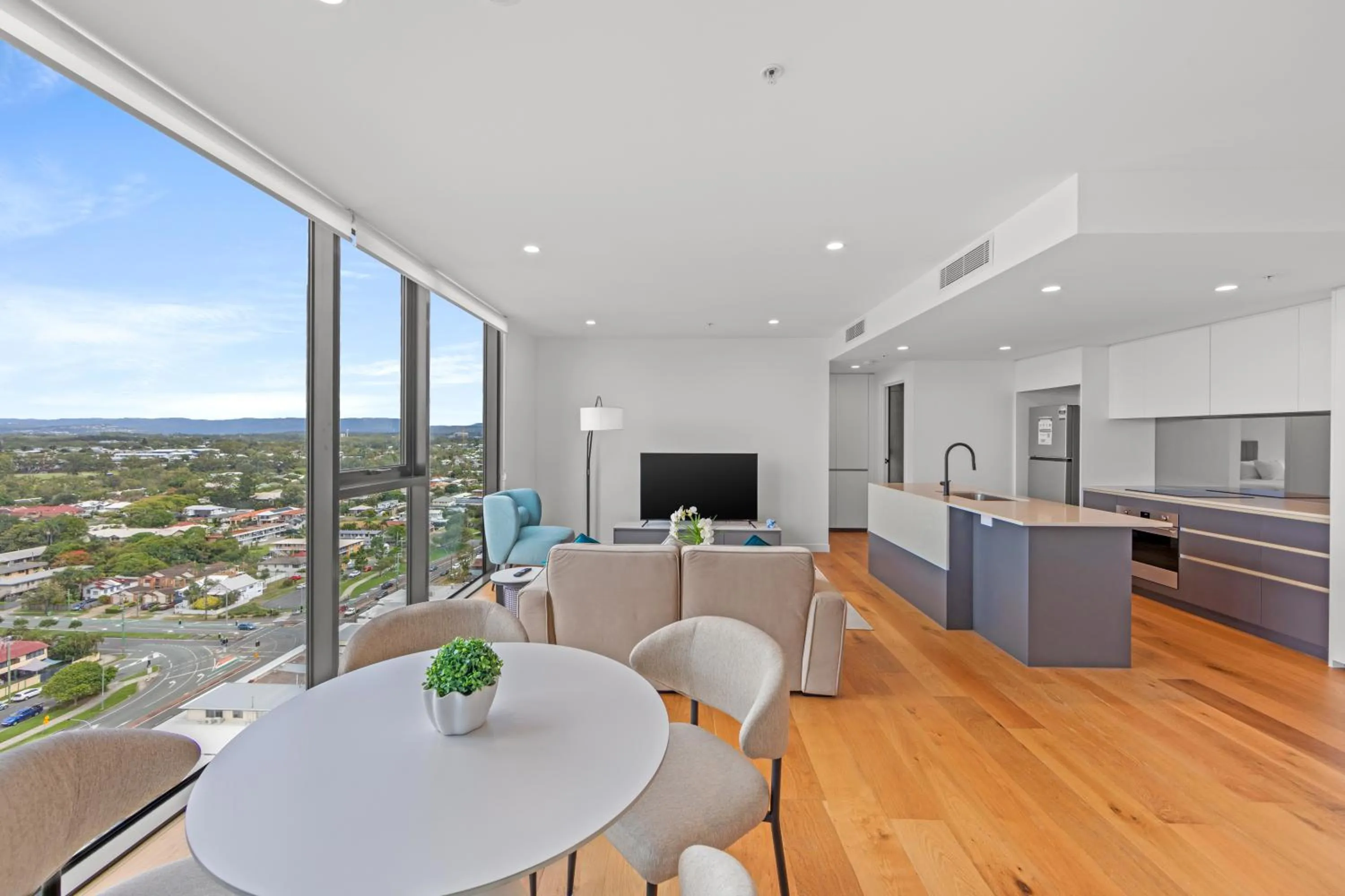 Living room in Marine Quarter Apartments by CLLIX