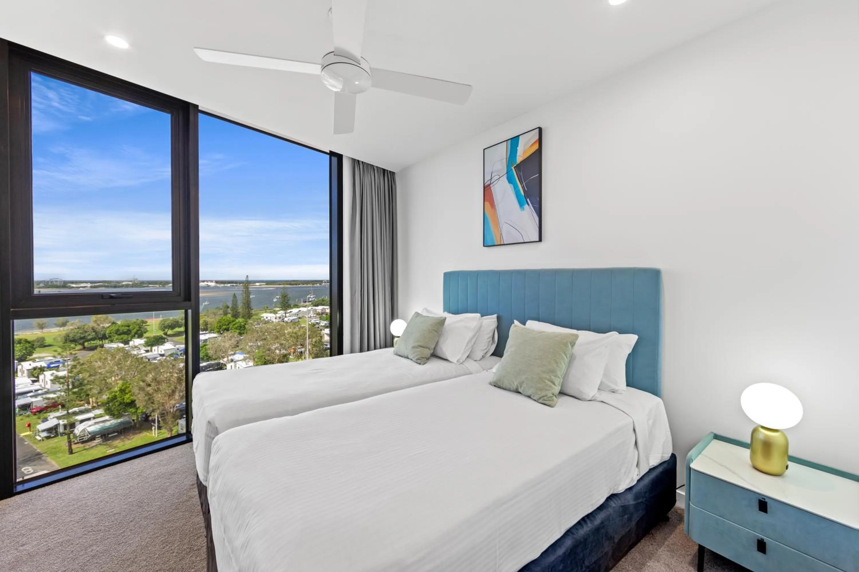 Bedroom, Bed in Marine Quarter Apartments by CLLIX