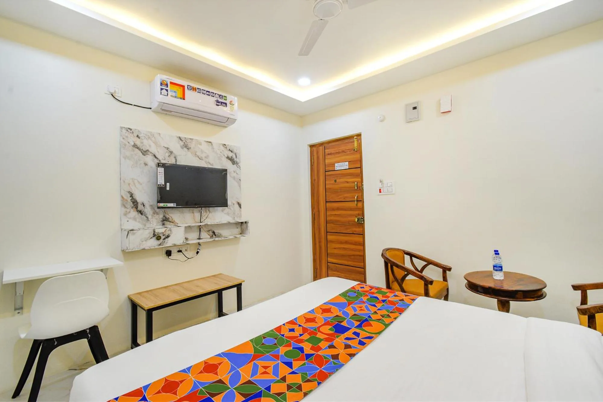 Bed in FabHotel SSR Ikon Suites - Nr Hyderabad Central University, Kondapur