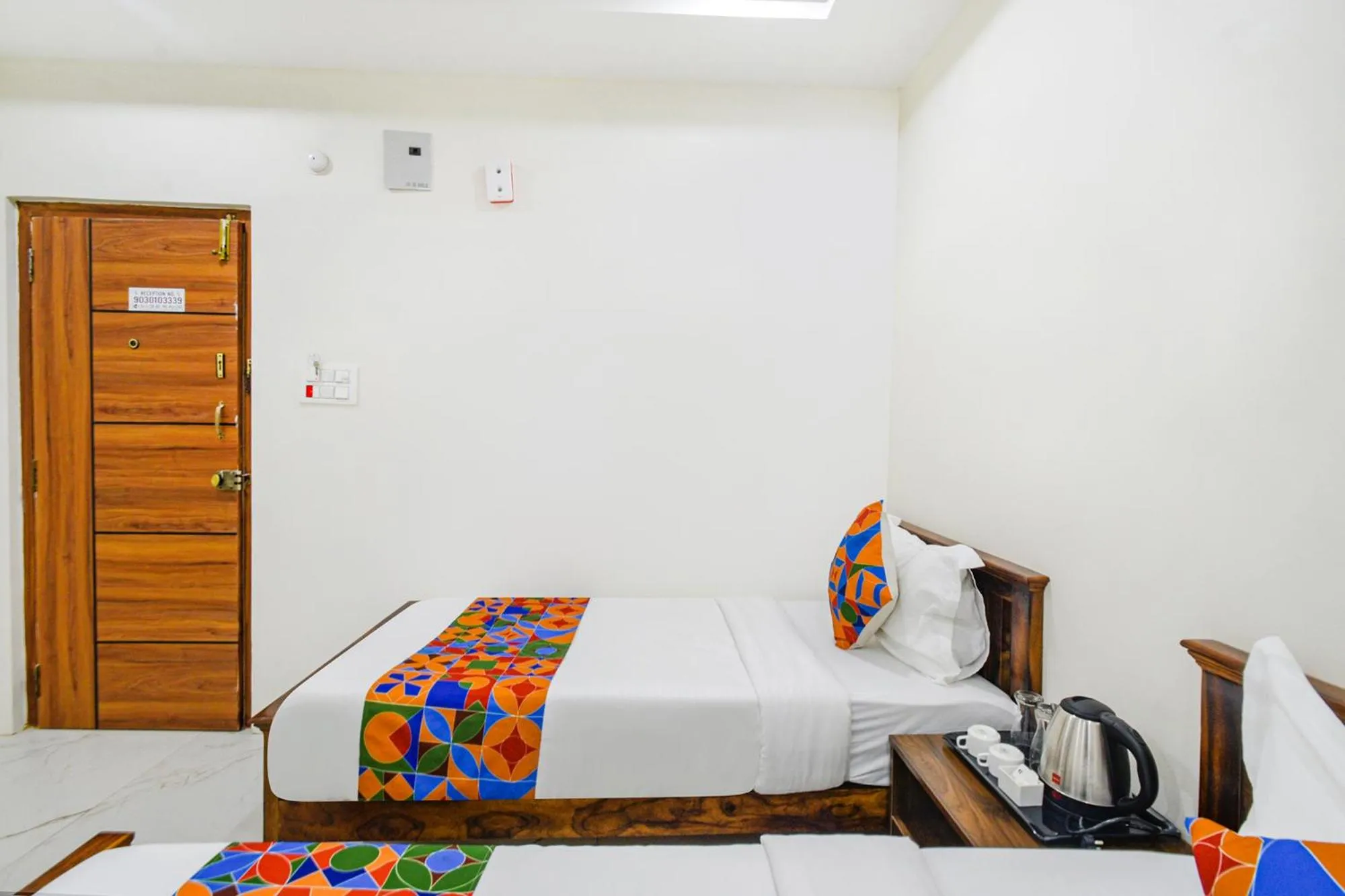 Bed in FabHotel SSR Ikon Suites - Nr Hyderabad Central University, Kondapur