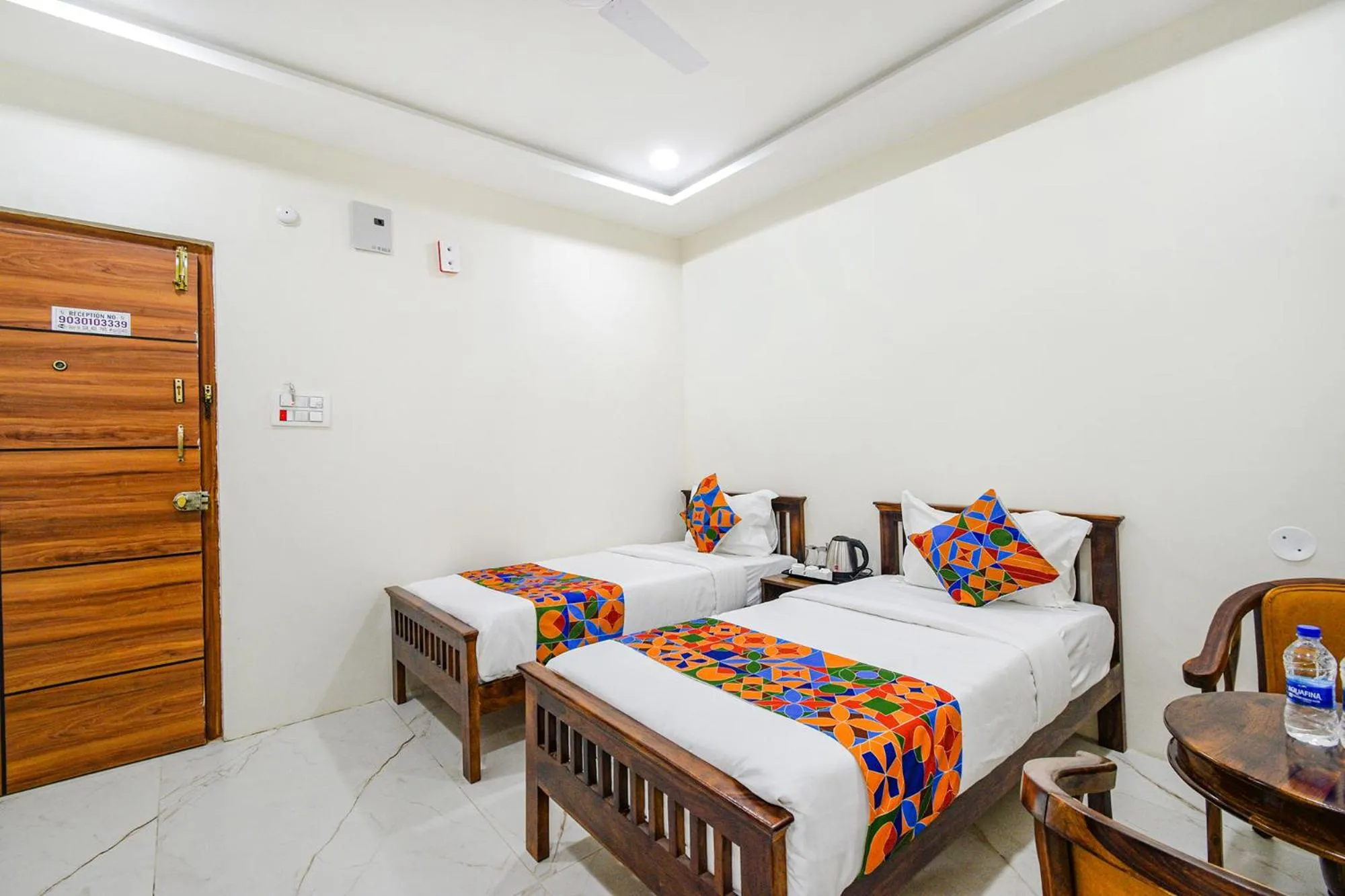 Bed in FabHotel SSR Ikon Suites - Nr Hyderabad Central University, Kondapur