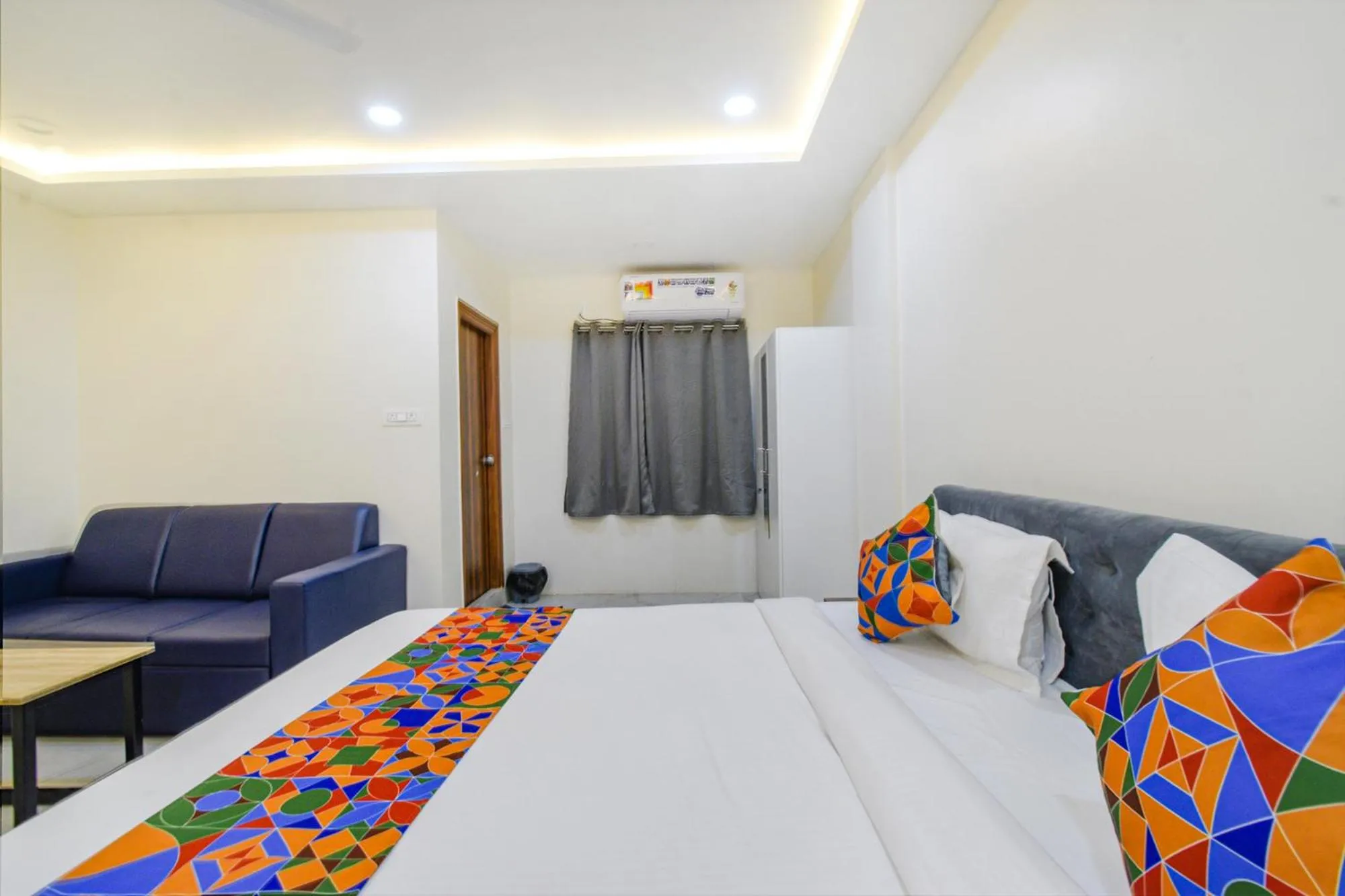 Bed in FabHotel SSR Ikon Suites - Nr Hyderabad Central University, Kondapur