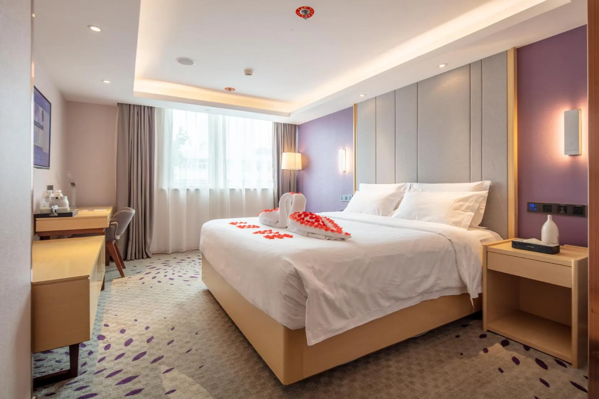 Bed in Lavande Hotel Beijing Tiananmen Square Wangfujing Street Branch