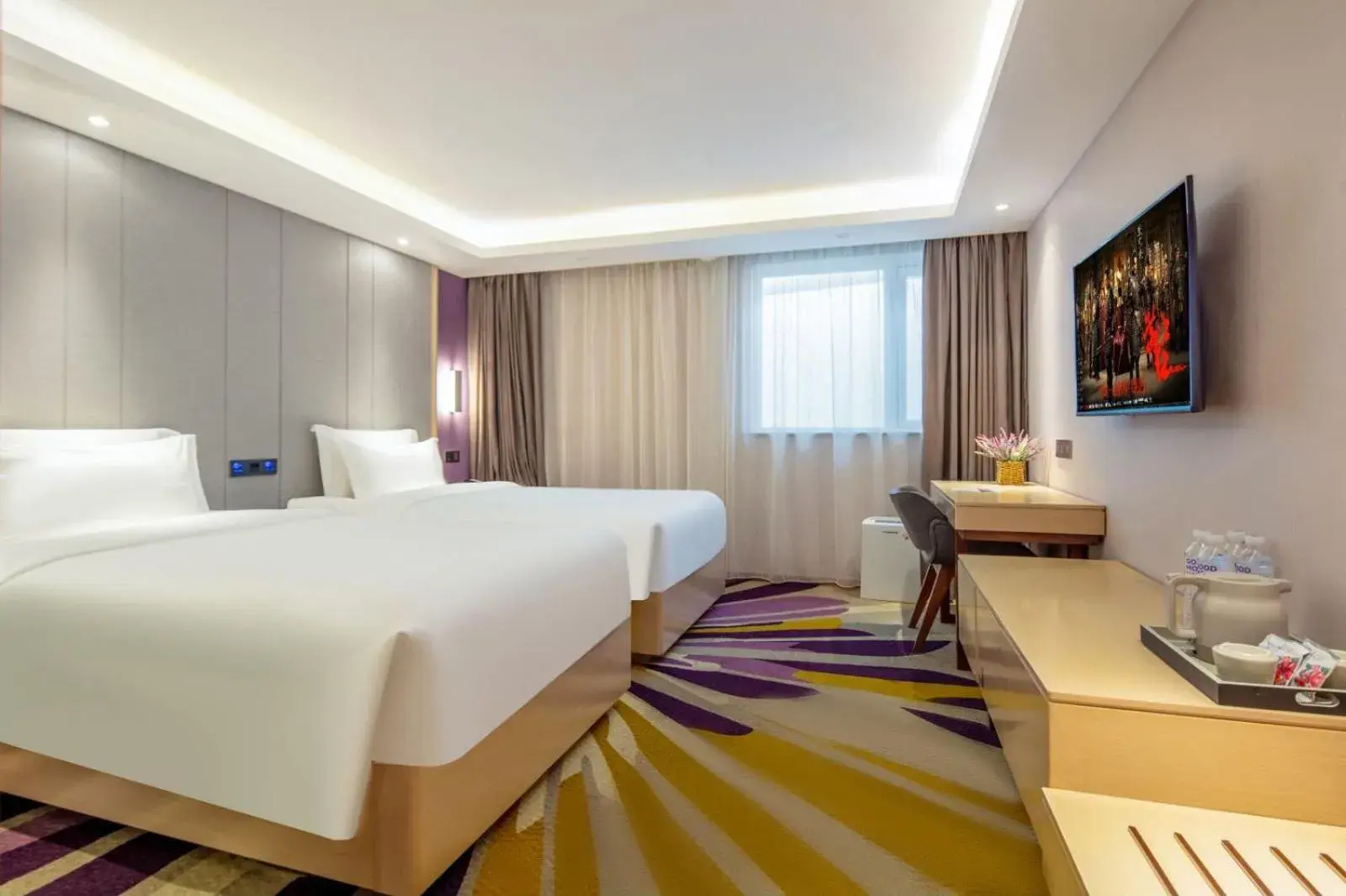 Superior Twin Room - Inner Window in Lavande Hotel Beijing Tiananmen Square Wangfujing Street Branch Superior Twin Room - Inner Window in Lavande Hotel Beijing Tiananmen Square Wangfujing Street Branch