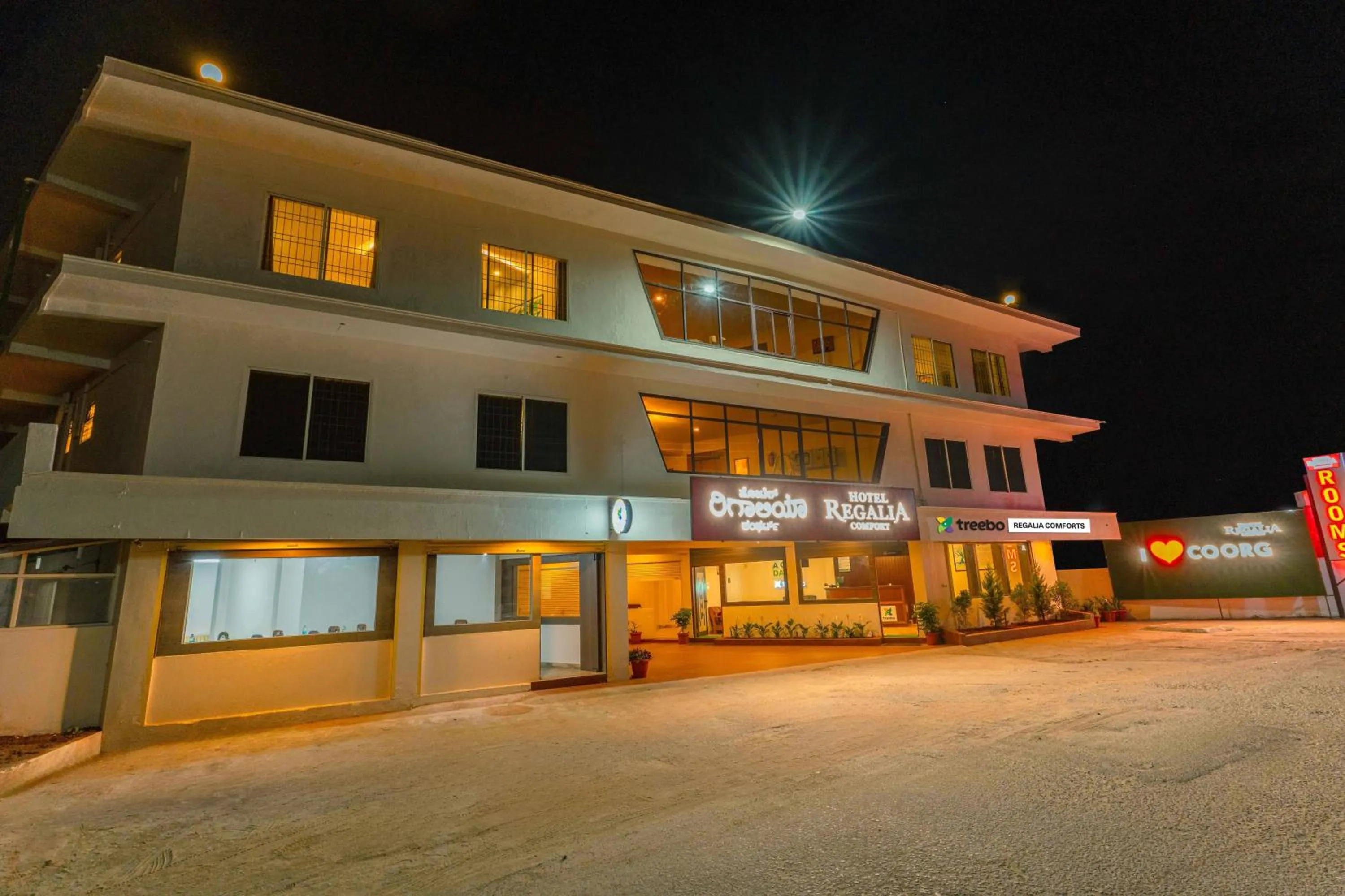 Property building in Treebo Regalia Comforts, 15 Mins From Abbey Waterfall