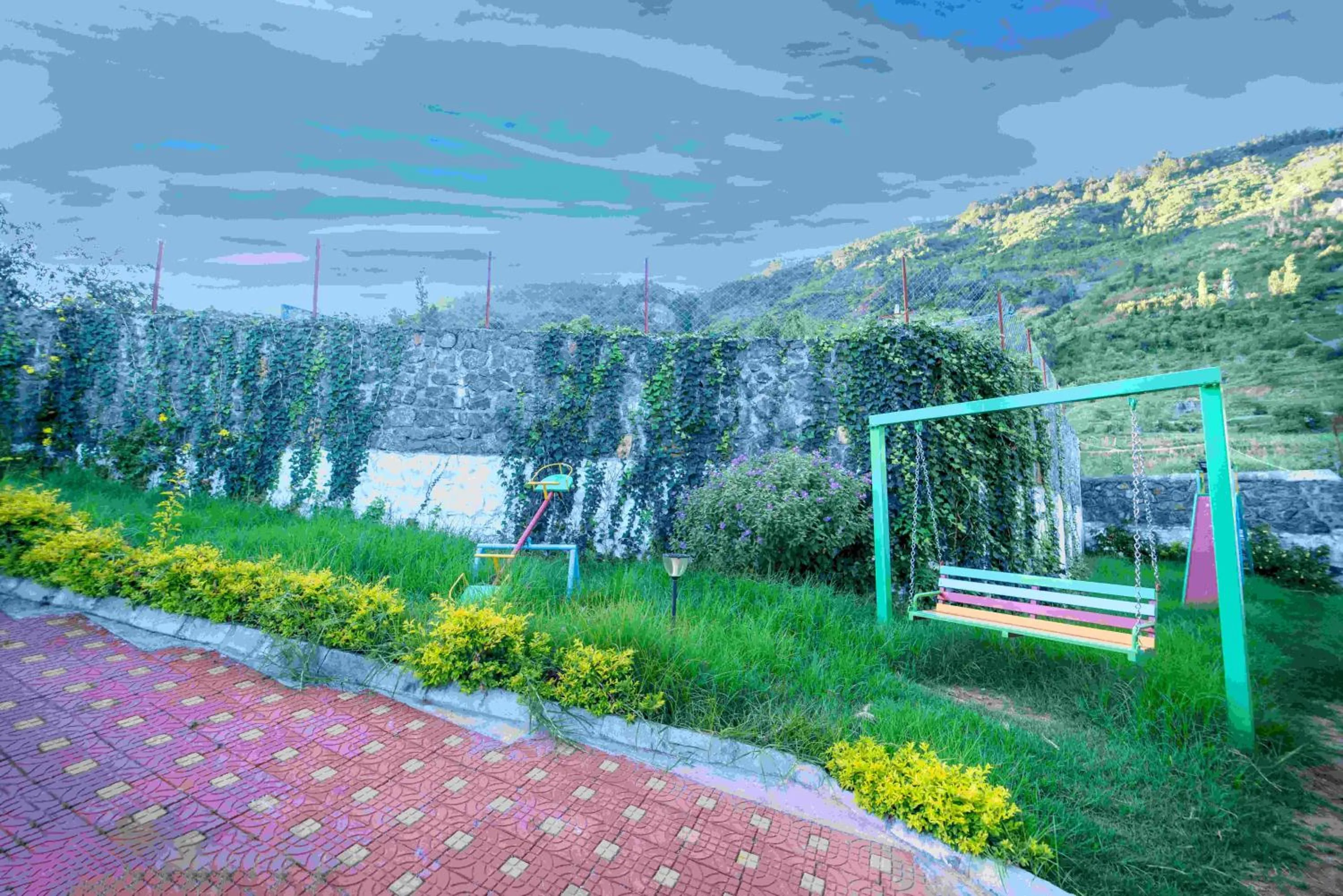 Garden in Queen's Hotel Mount garden Kodaikanal